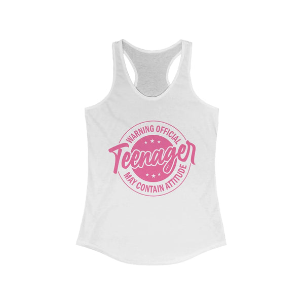 Graphic Teen Girls Tank - Warning Official Teenager | Tank Top by atgodanddesigns