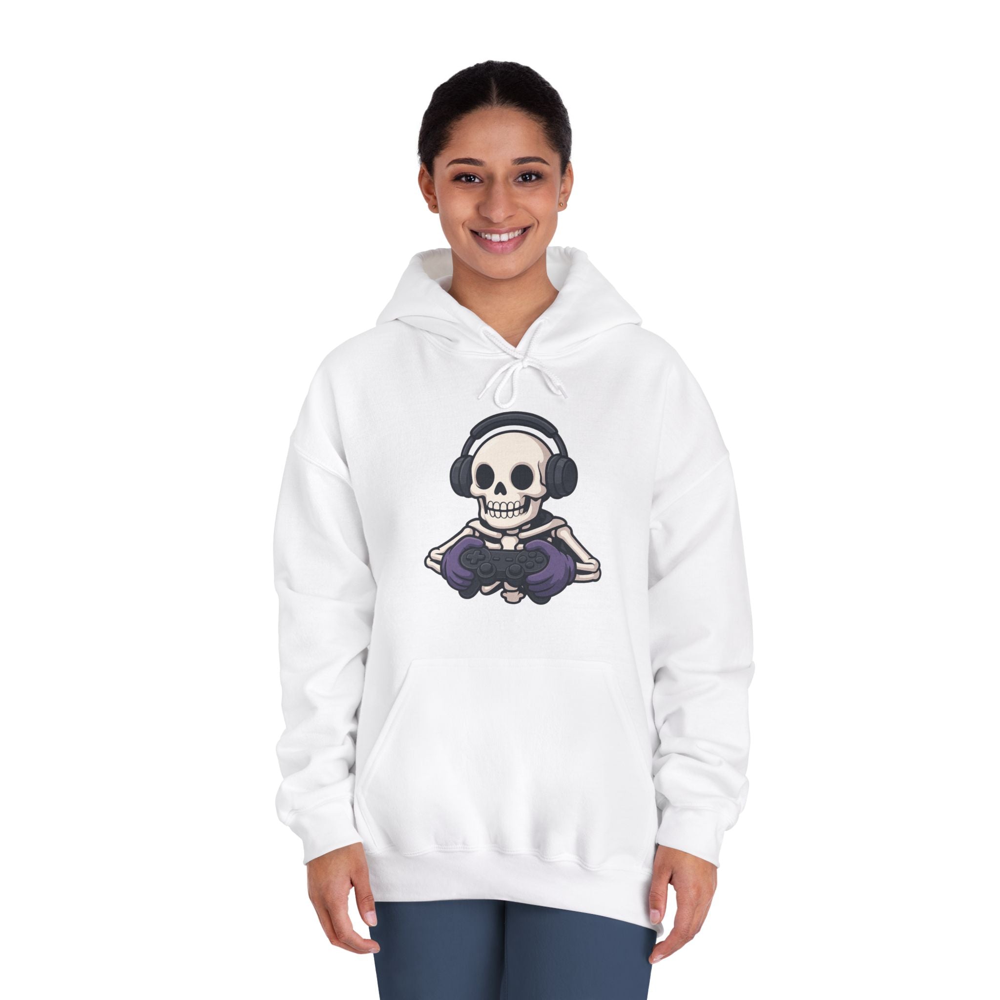 Graphic Teen Hooded Sweatshirt Gaming Skeleton | Hoodie by atgodanddesigns