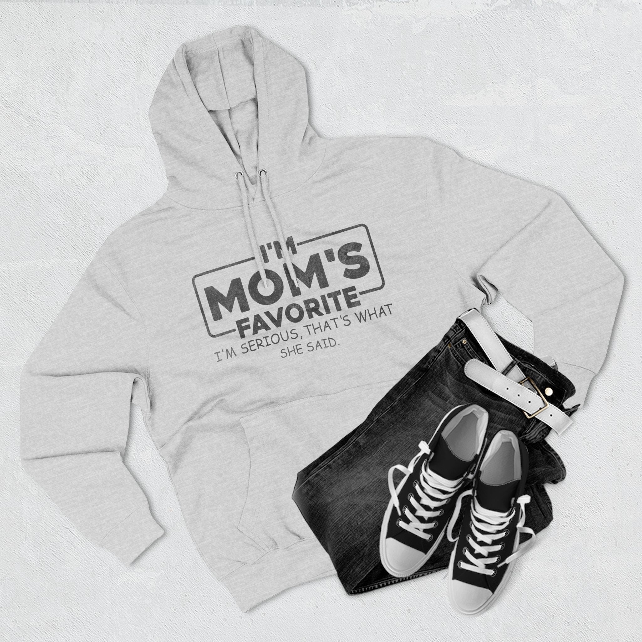 Graphic Teen Hoodie - I'm Mom's Favorite | Hoodie by atgodanddesigns