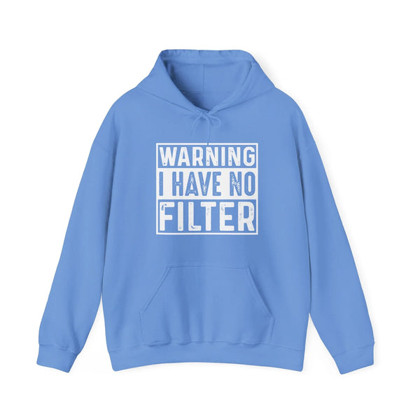 Graphic Teen Hoodie - Warning I Have No Fliter | Hoodie by atgodanddesigns
