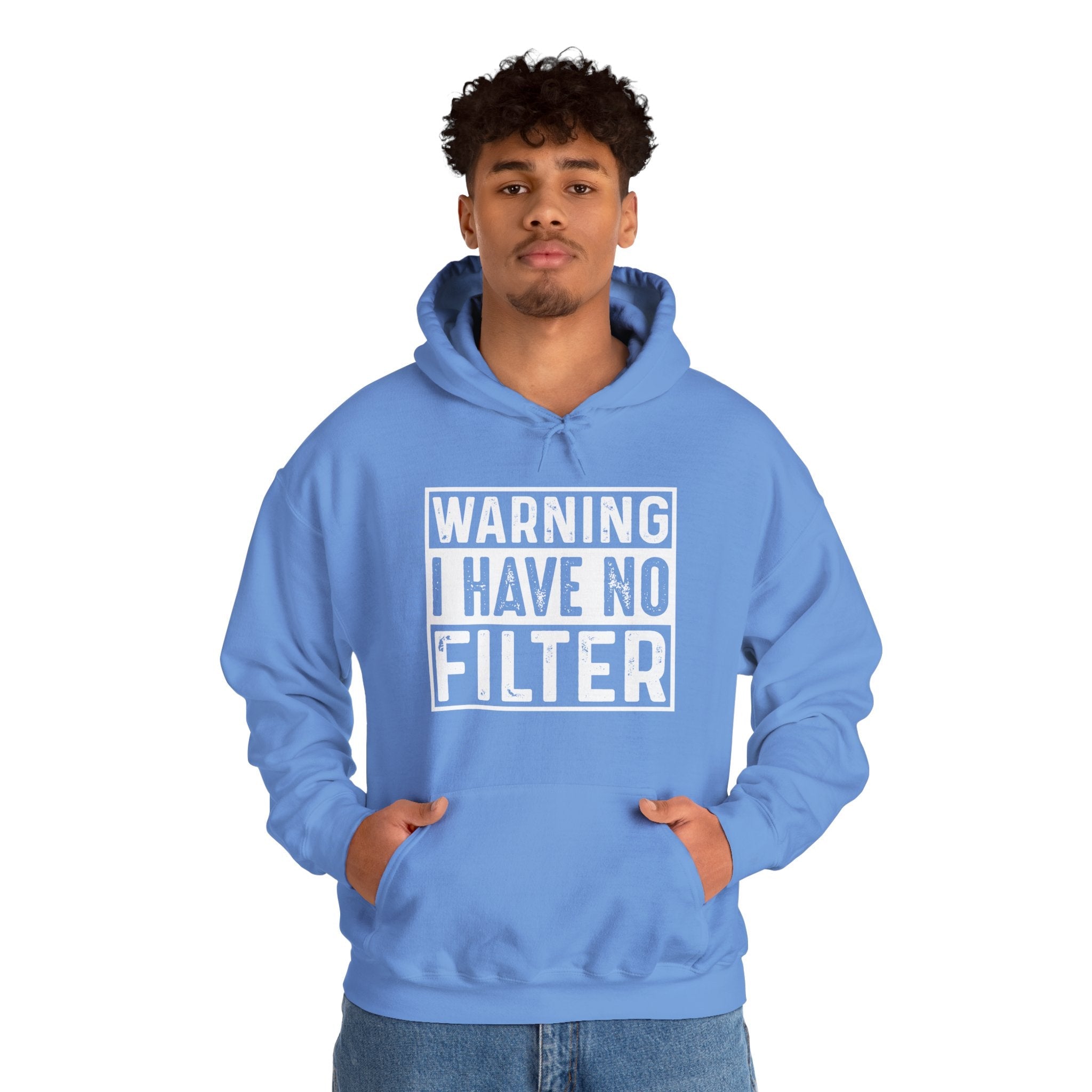 Graphic Teen Hoodie - Warning I Have No Fliter | Hoodie by atgodanddesigns