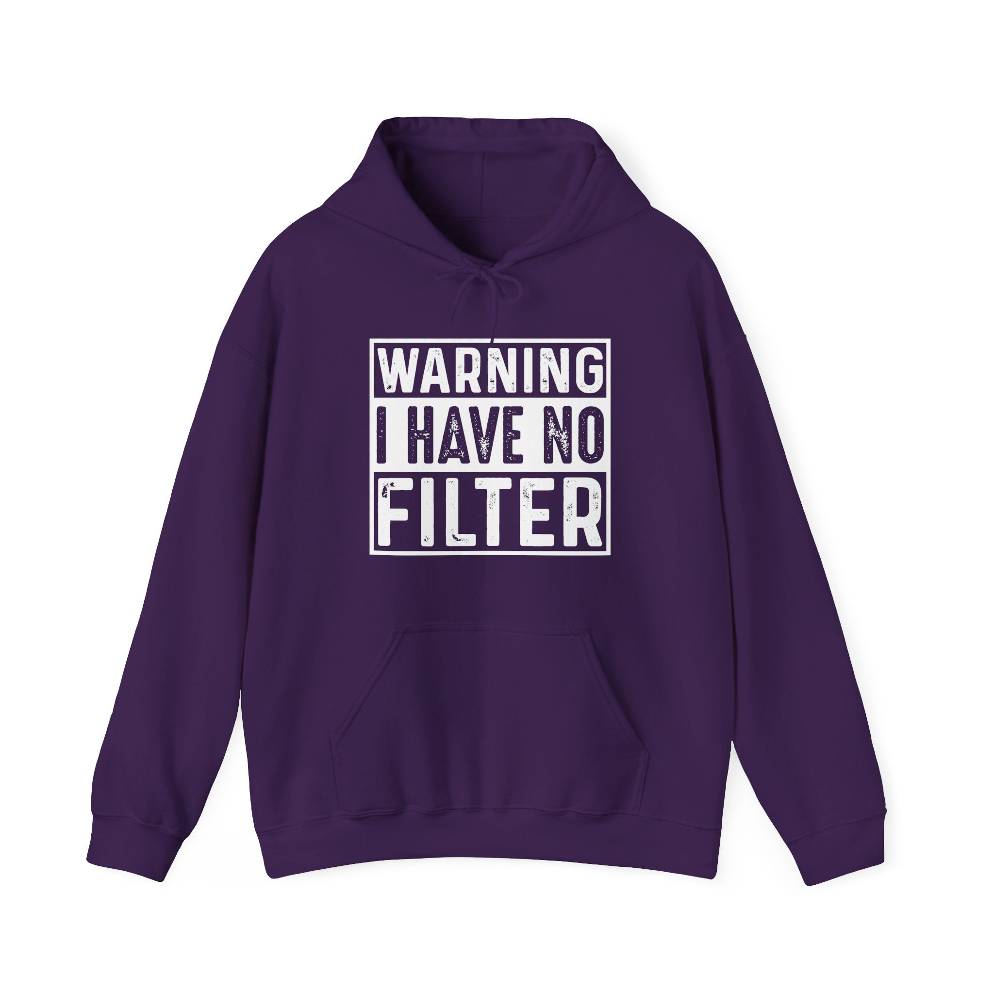 Graphic Teen Hoodie - Warning I Have No Fliter | Hoodie by atgodanddesigns