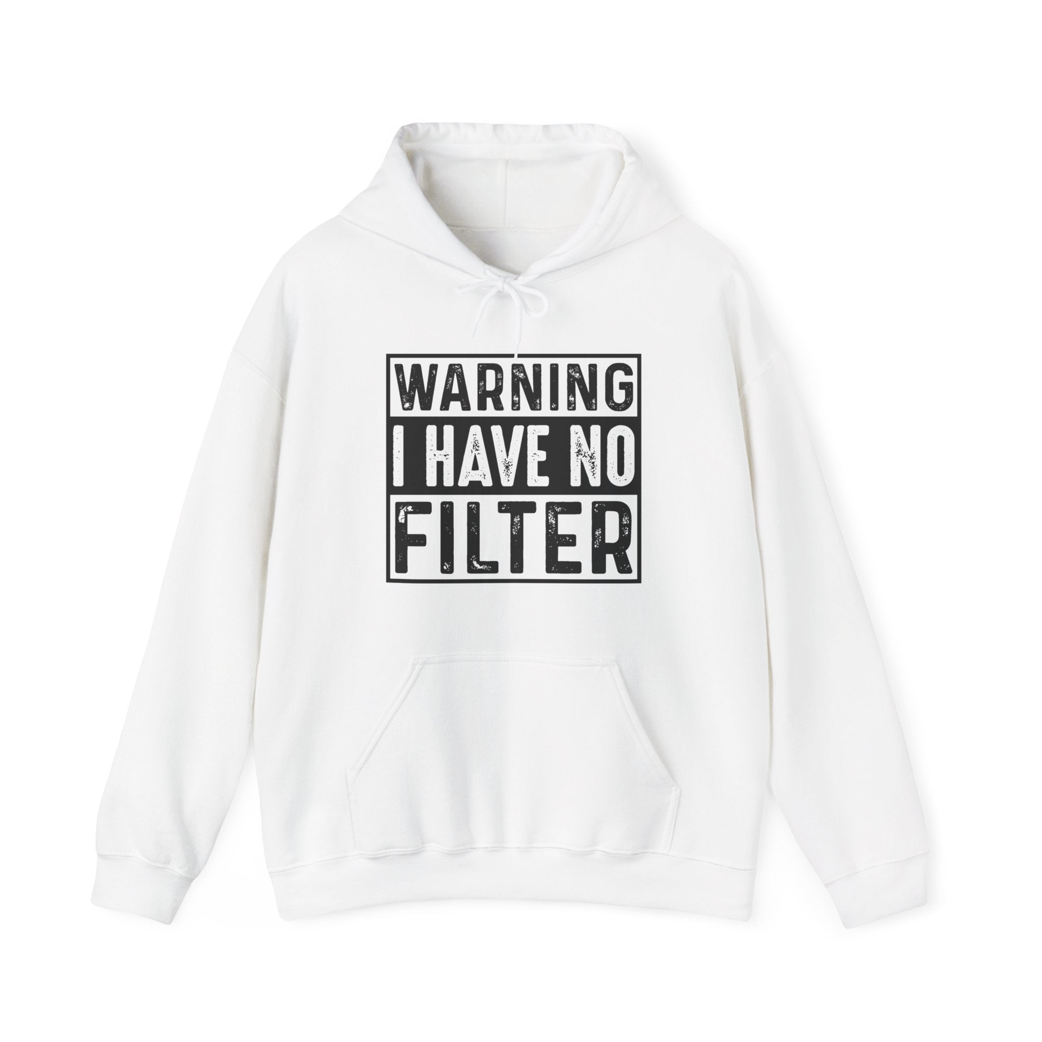 Graphic Teen Hoodie - Warning I Have No Fliter | Hoodie by atgodanddesigns