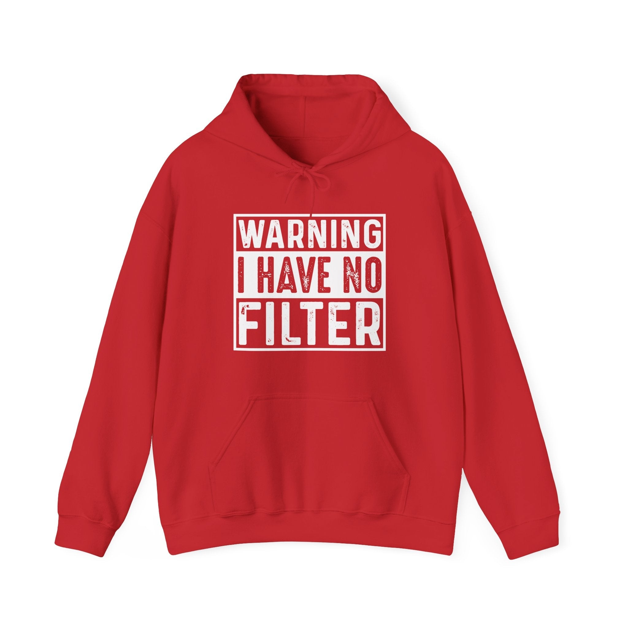 Graphic Teen Hoodie - Warning I Have No Fliter | Hoodie by atgodanddesigns
