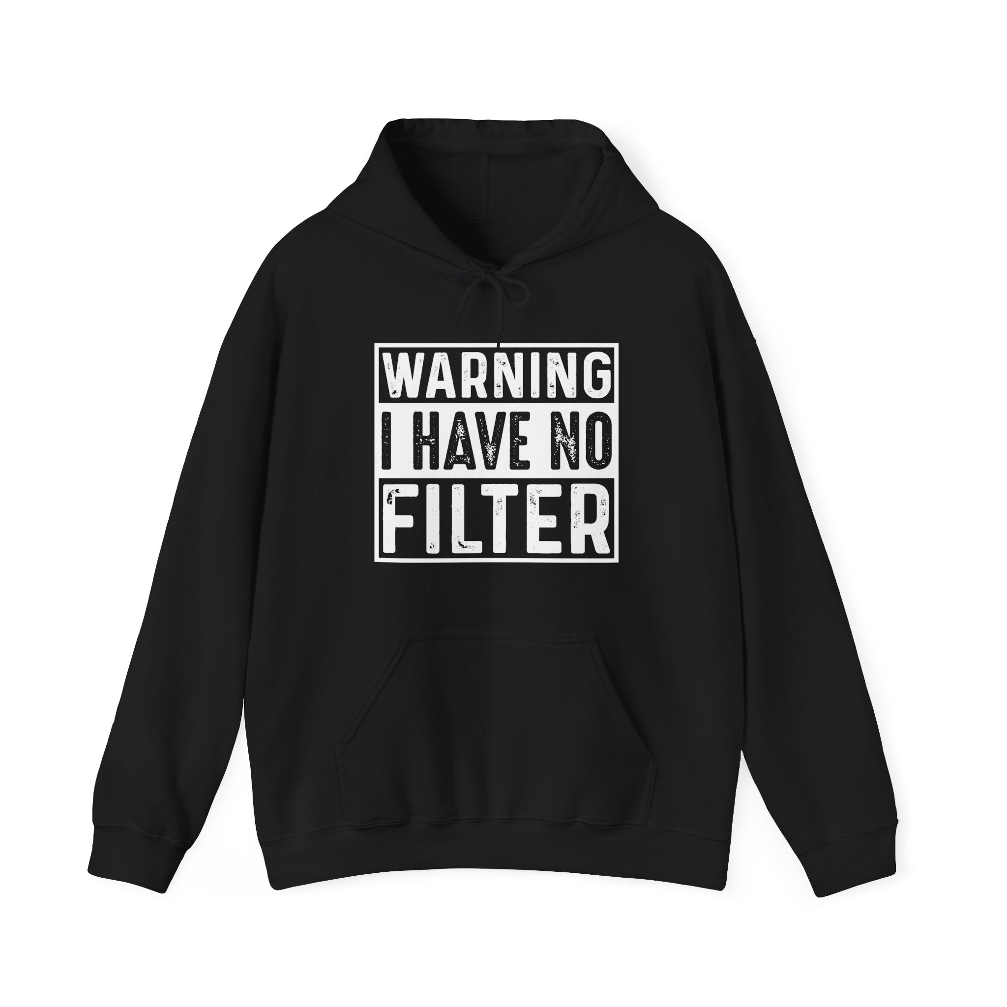 Graphic Teen Hoodie - Warning I Have No Fliter | Hoodie by atgodanddesigns