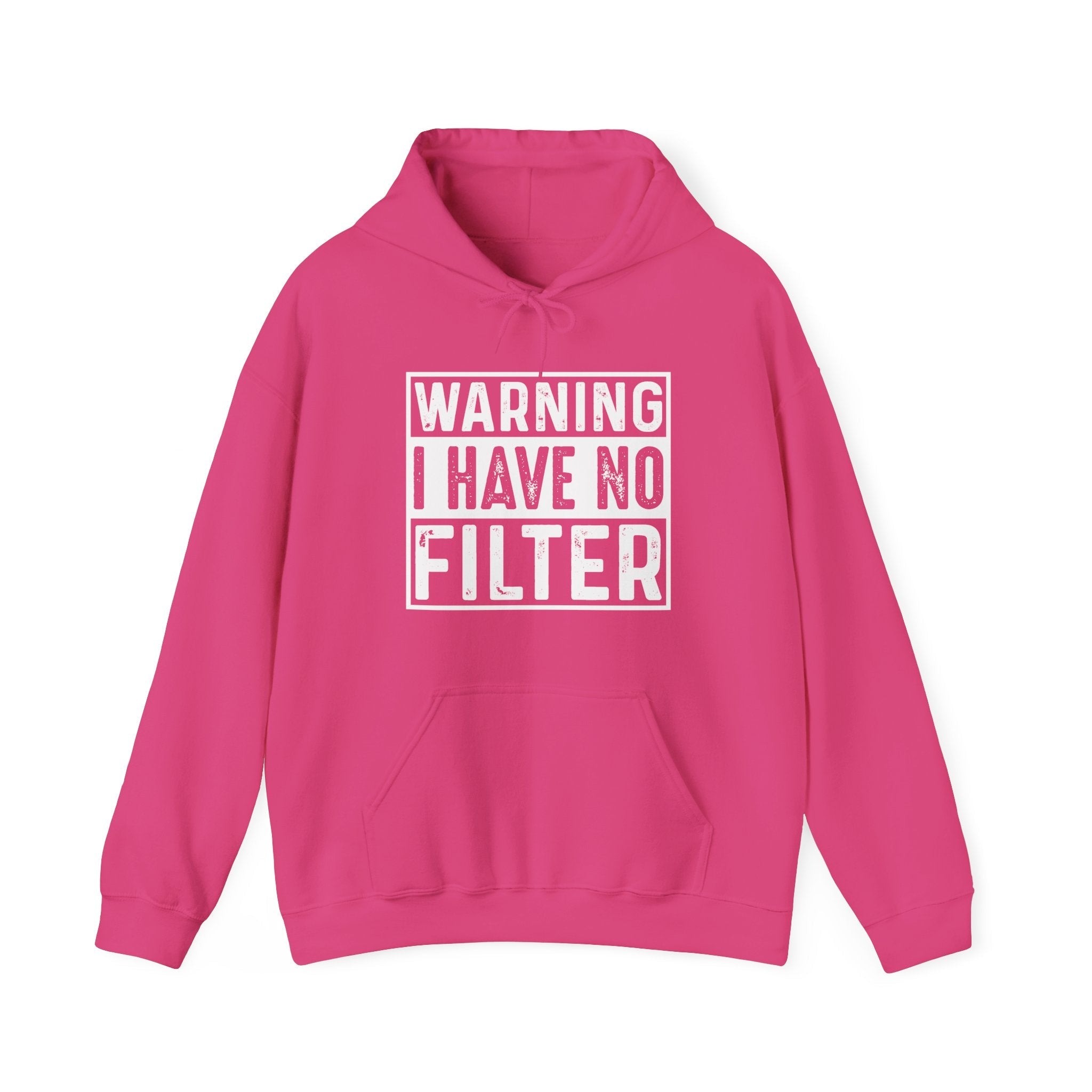 Graphic Teen Hoodie - Warning I Have No Fliter | Hoodie by atgodanddesigns
