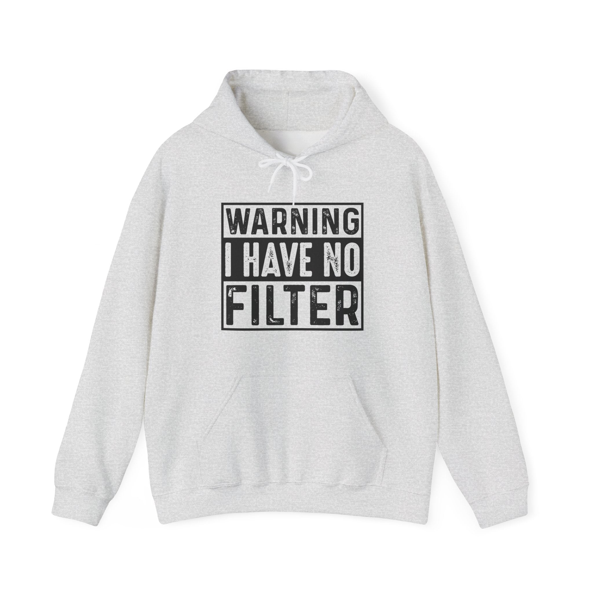 Graphic Teen Hoodie - Warning I Have No Fliter | Hoodie by atgodanddesigns