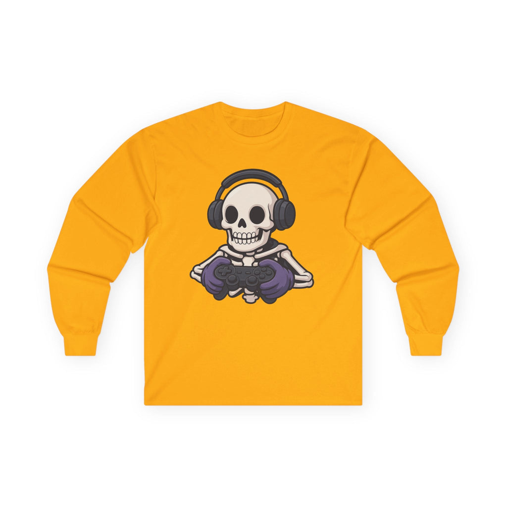 Graphic Teen Long Sleeve T-Shirt Gaming Skeleton | Long - sleeve by atgodanddesigns