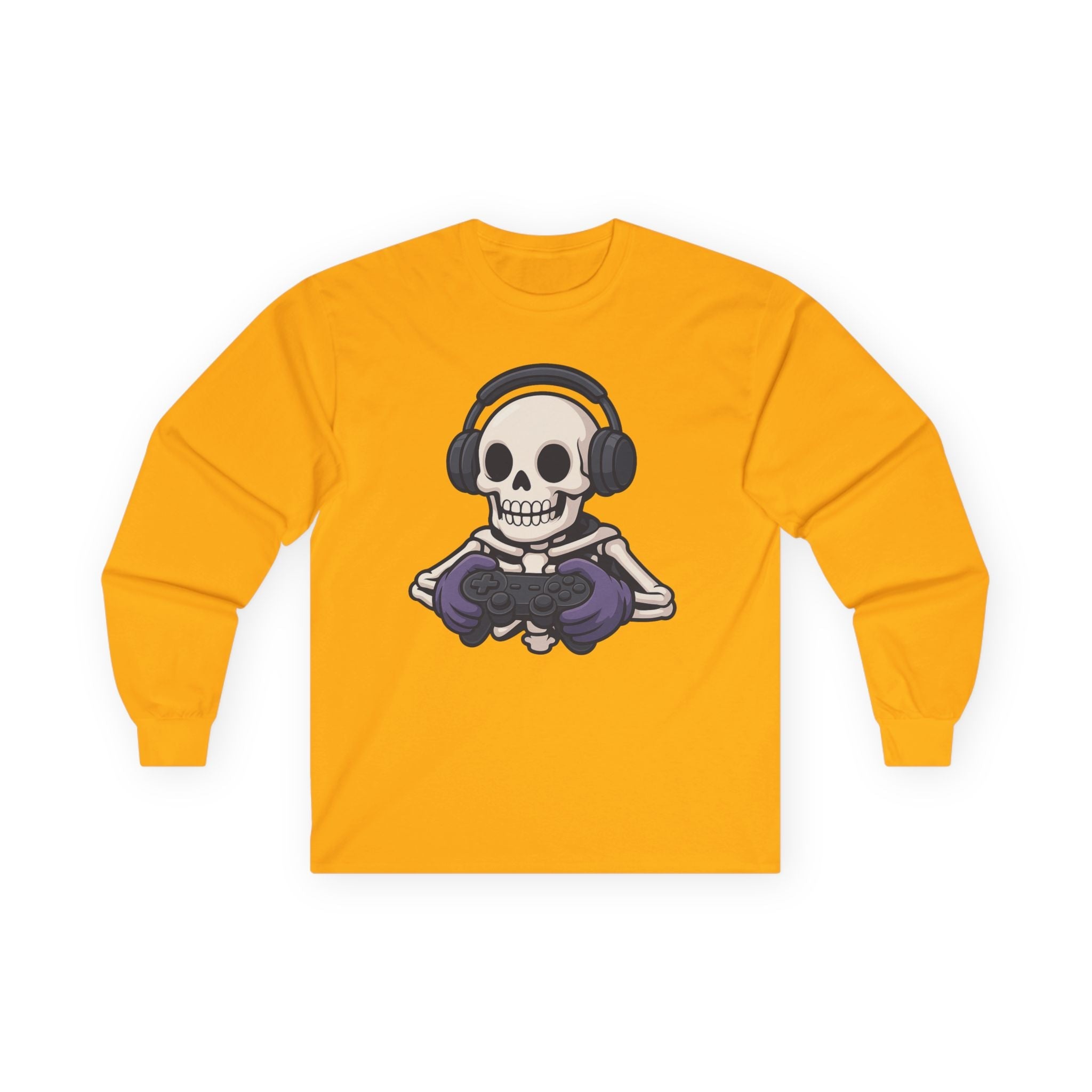 Graphic Teen Long Sleeve T-Shirt Gaming Skeleton | Long - sleeve by atgodanddesigns