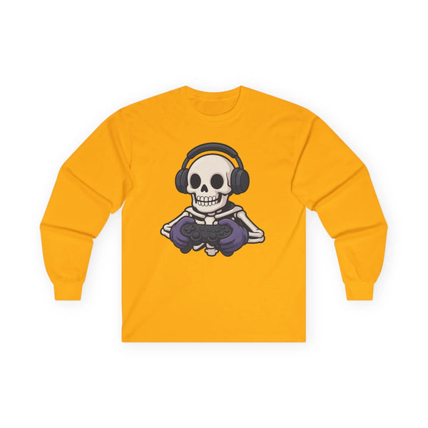 Graphic Teen Long Sleeve T-Shirt Gaming Skeleton | Long - sleeve by atgodanddesigns
