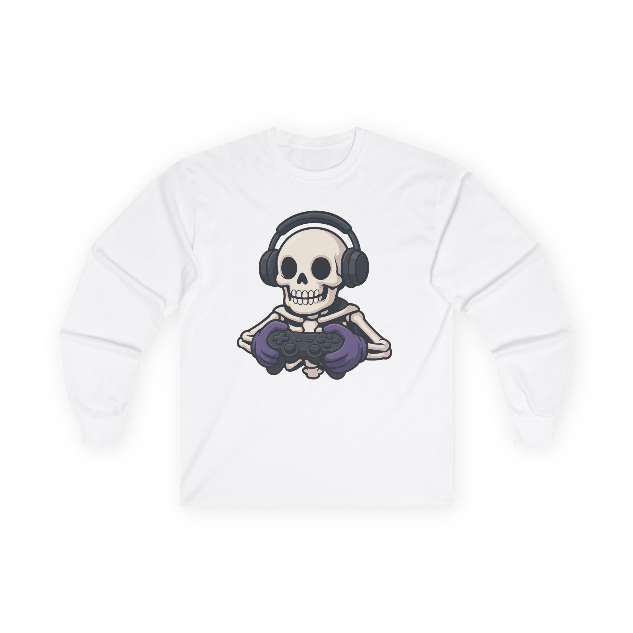 Graphic Teen Long Sleeve T-Shirt Gaming Skeleton | Long - sleeve by atgodanddesigns