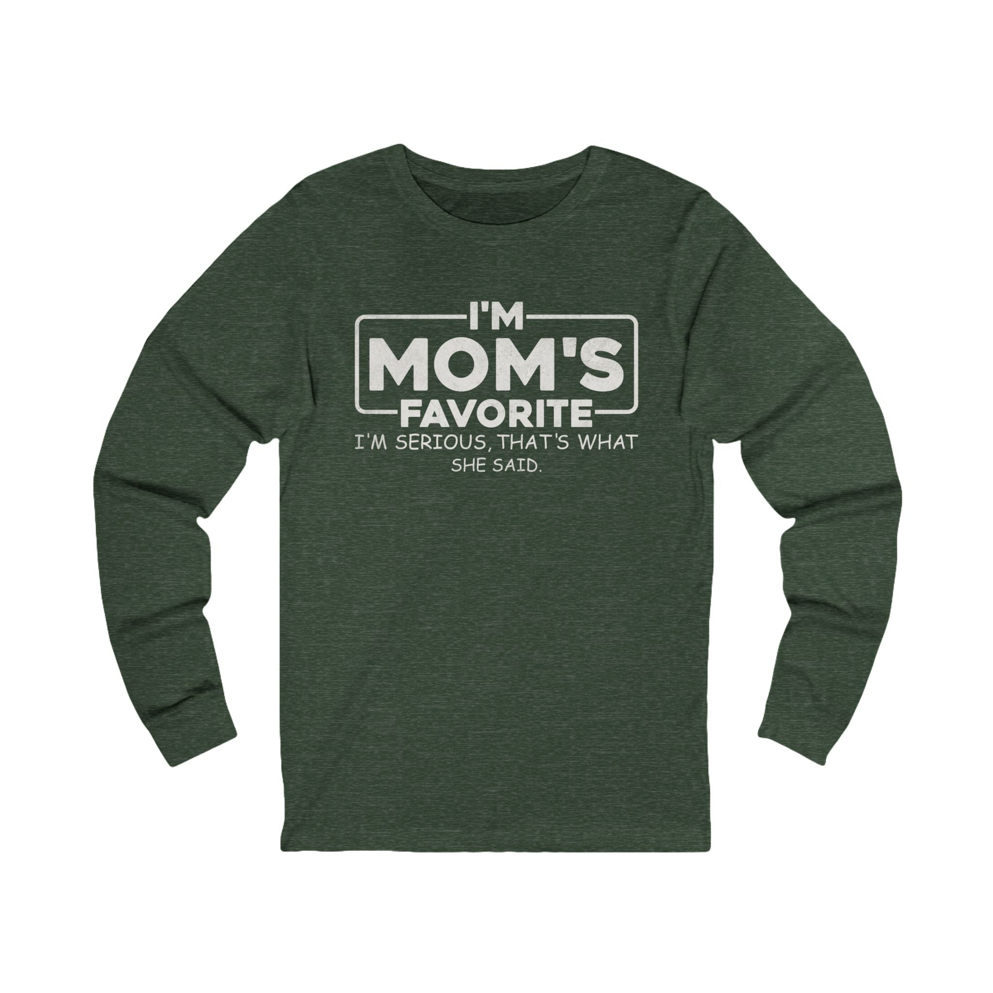 Graphic Teen Long Sleeve T-Shirt - I'm Mom's Favorite | Long - sleeve by atgodanddesigns
