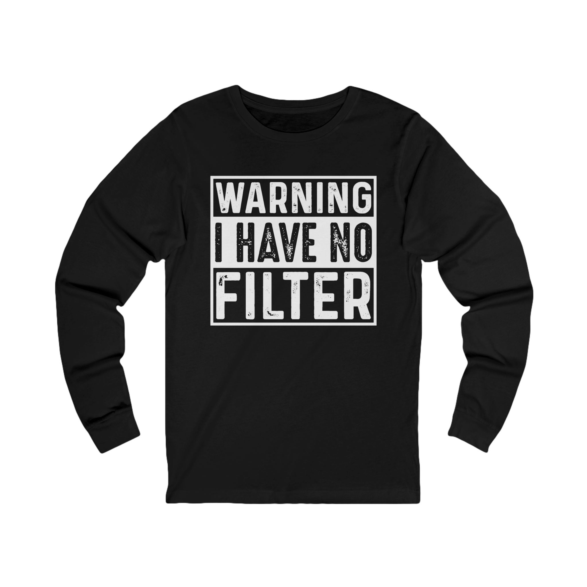 Graphic Teen Long Sleeve T-Shirt - Warning I Have No Filter | Long - sleeve by atgodanddesigns