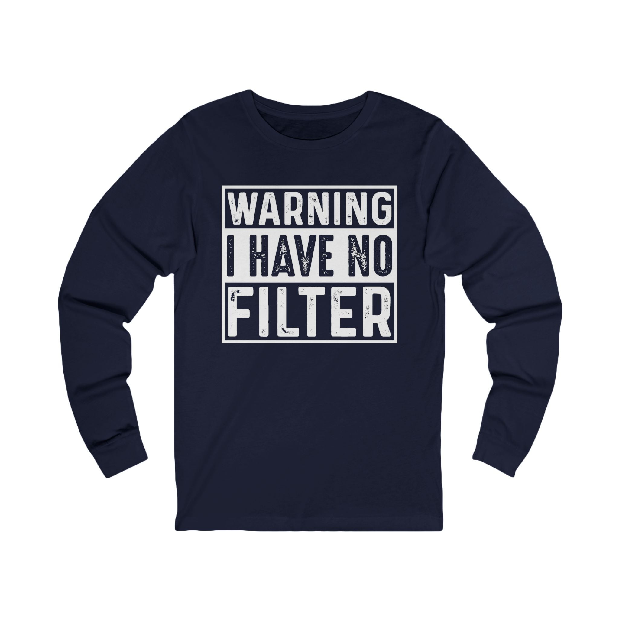 Graphic Teen Long Sleeve T-Shirt - Warning I Have No Filter | Long - sleeve by atgodanddesigns