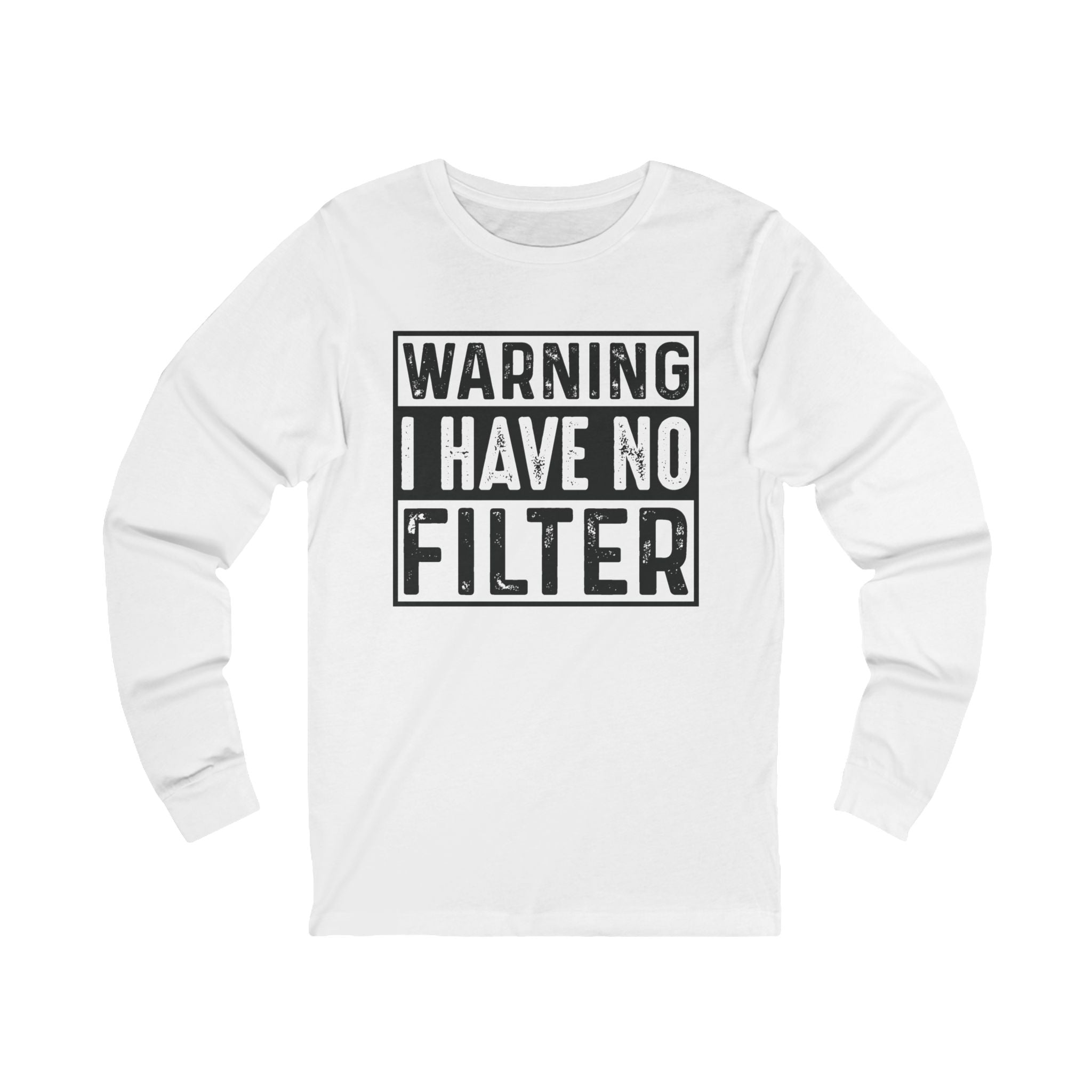 Graphic Teen Long Sleeve T-Shirt - Warning I Have No Filter | Long - sleeve by atgodanddesigns
