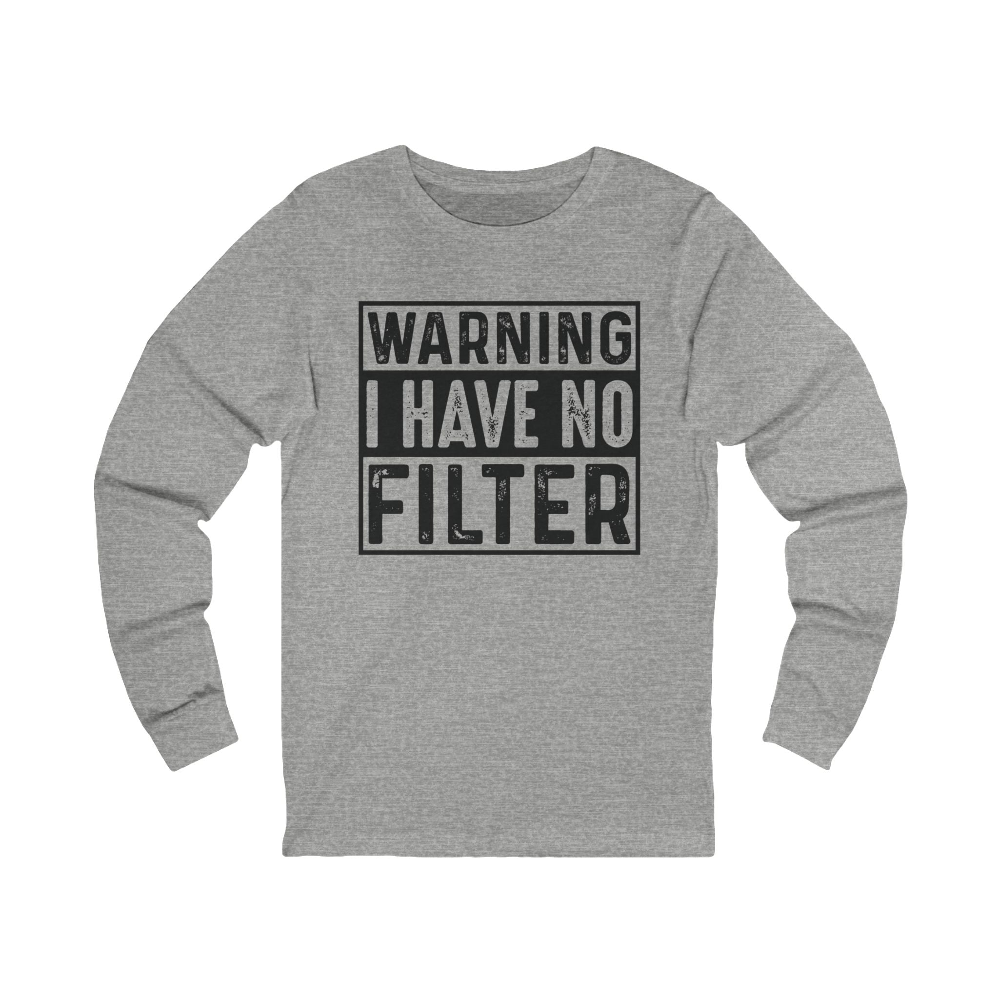 Graphic Teen Long Sleeve T-Shirt - Warning I Have No Filter | Long - sleeve by atgodanddesigns