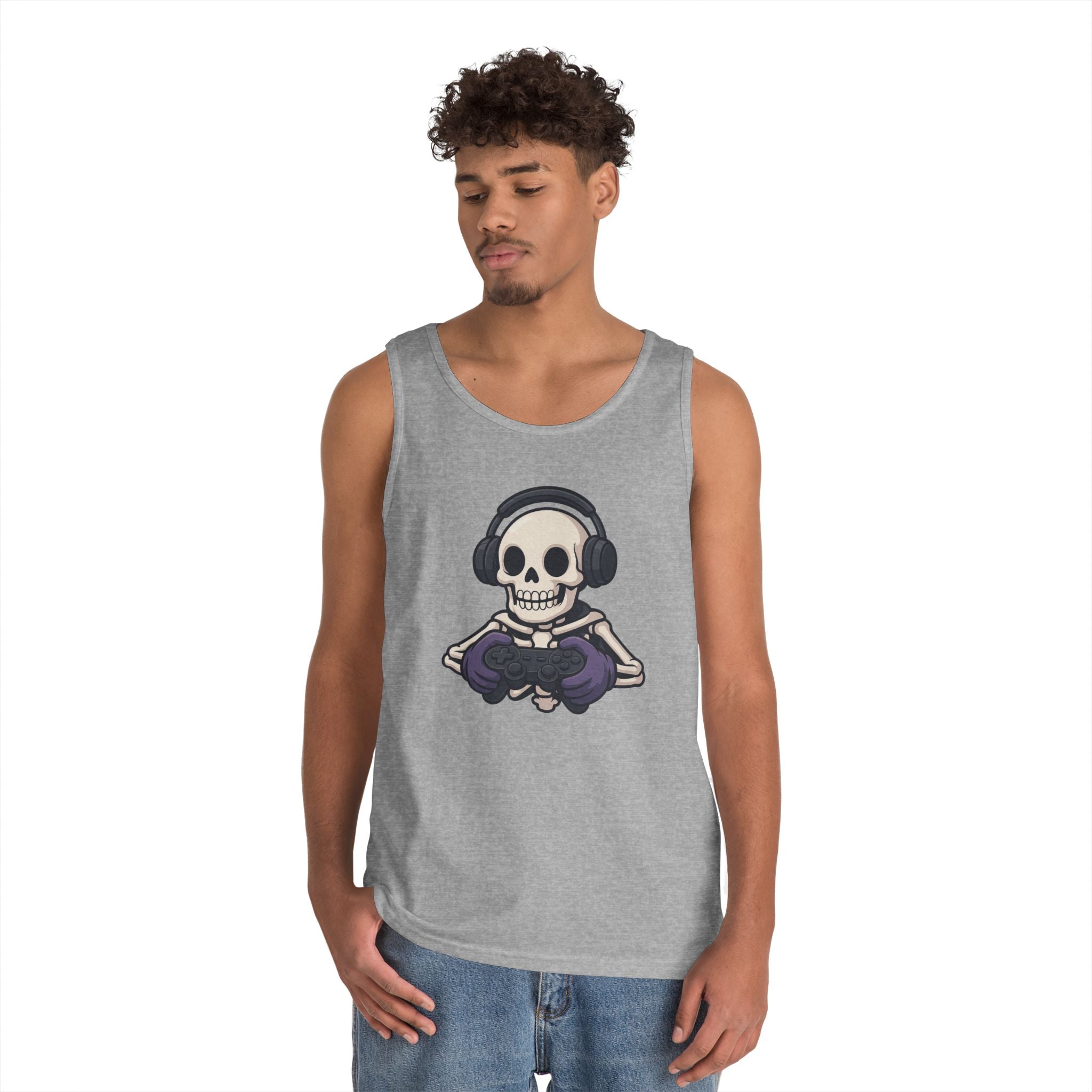 Graphic Teen Tank - Gaming Skeleton | Tank Top by atgodanddesigns