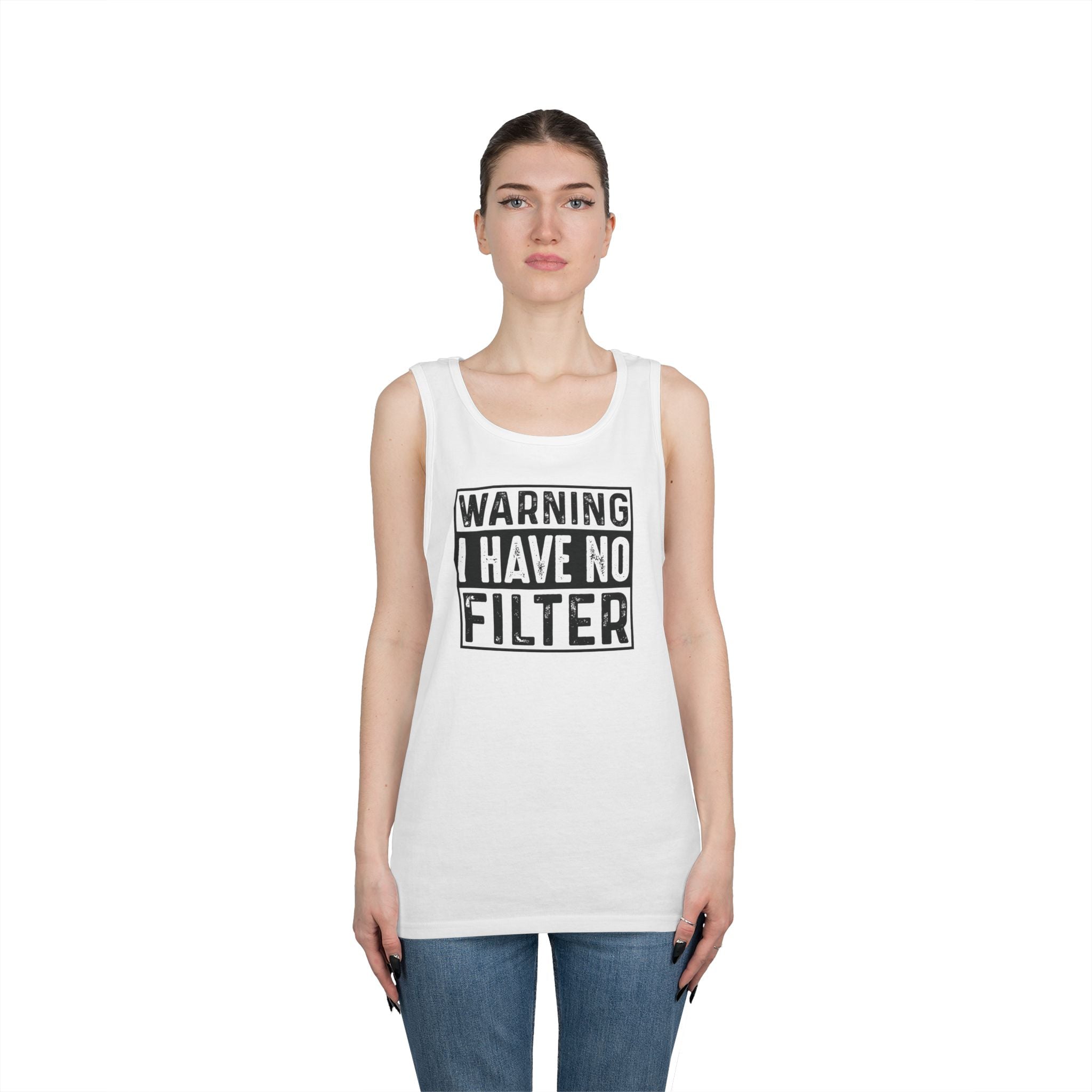 Graphic Teen Tank - Warning I Have No Filter | Tank Top by atgodanddesigns
