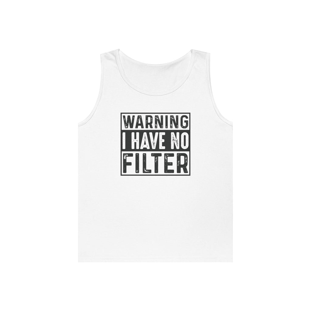 Graphic Teen Tank - Warning I Have No Filter | Tank Top by atgodanddesigns