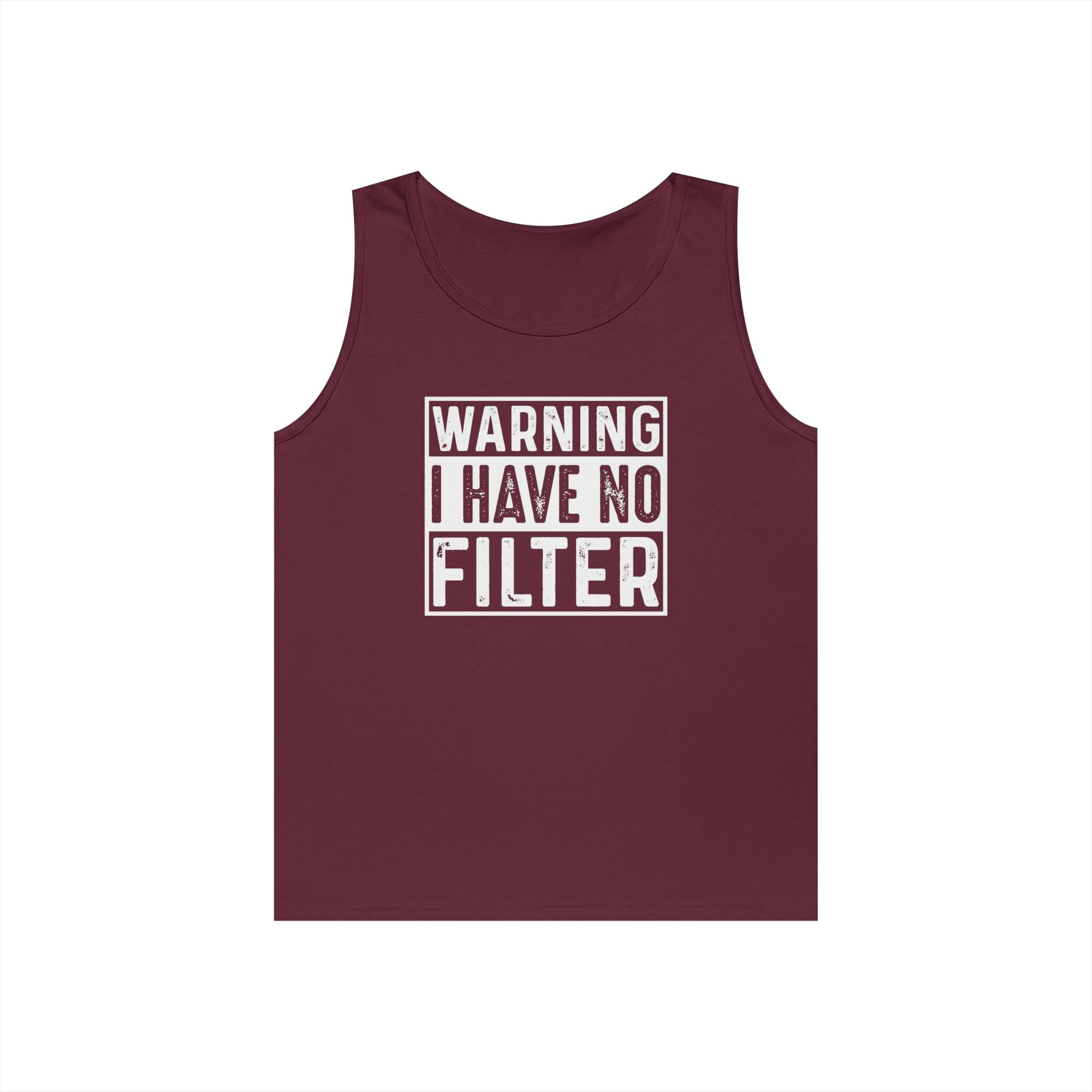 Graphic Teen Tank - Warning I Have No Filter | Tank Top by atgodanddesigns