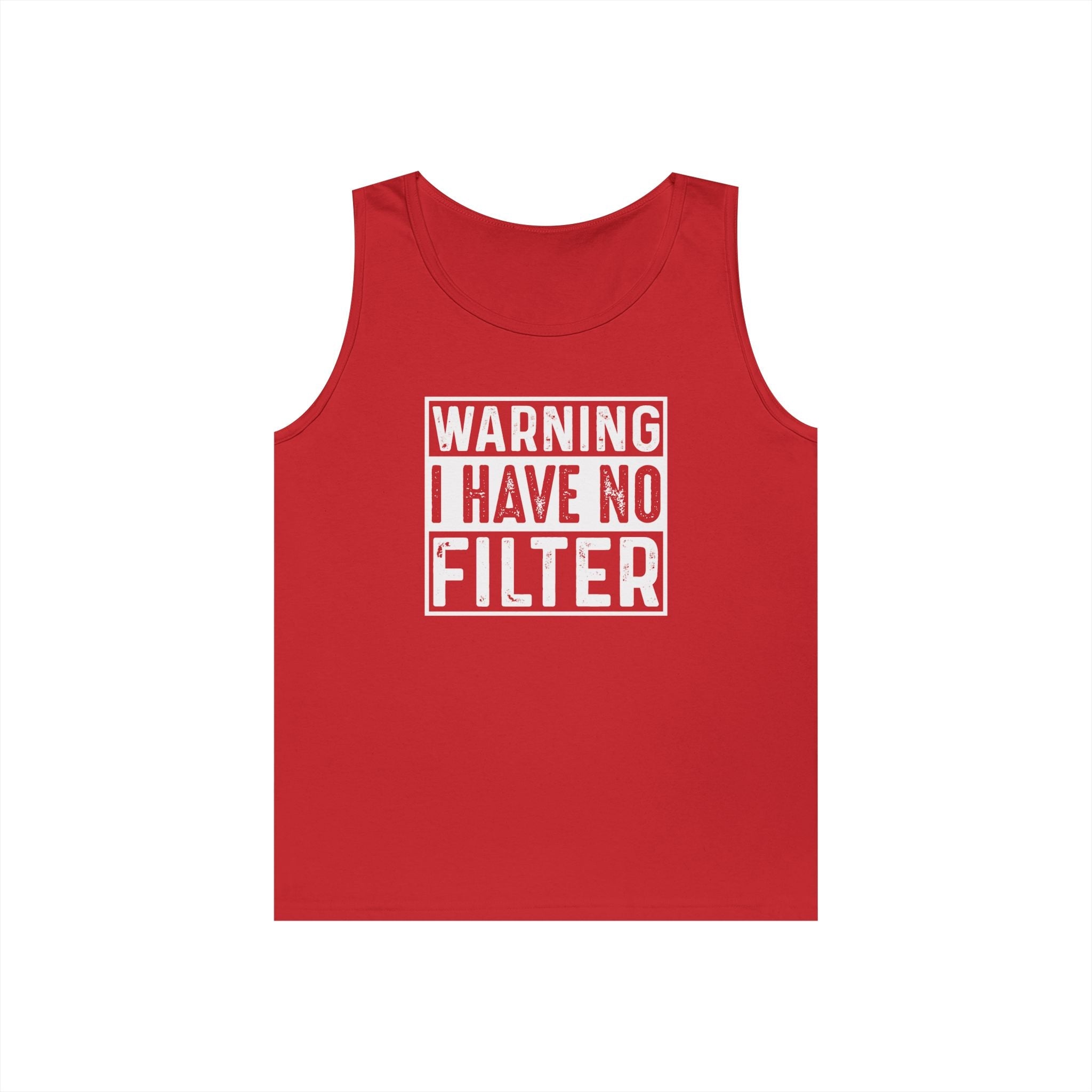 Graphic Teen Tank - Warning I Have No Filter | Tank Top by atgodanddesigns