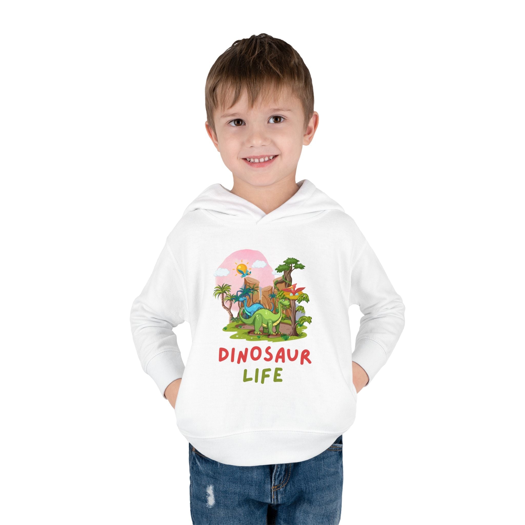 Graphic Toddler Boy Hoodie - Dinosaur Life | Kids clothes by atgodanddesigns