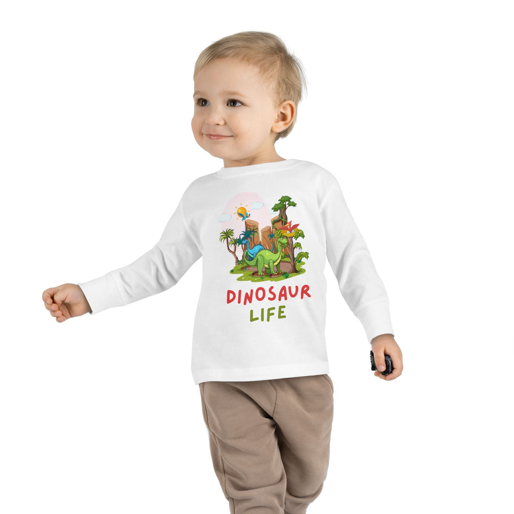 Graphic Toddler Boy Long Sleeve - Dinosaur Life | Kids clothes by atgodanddesigns