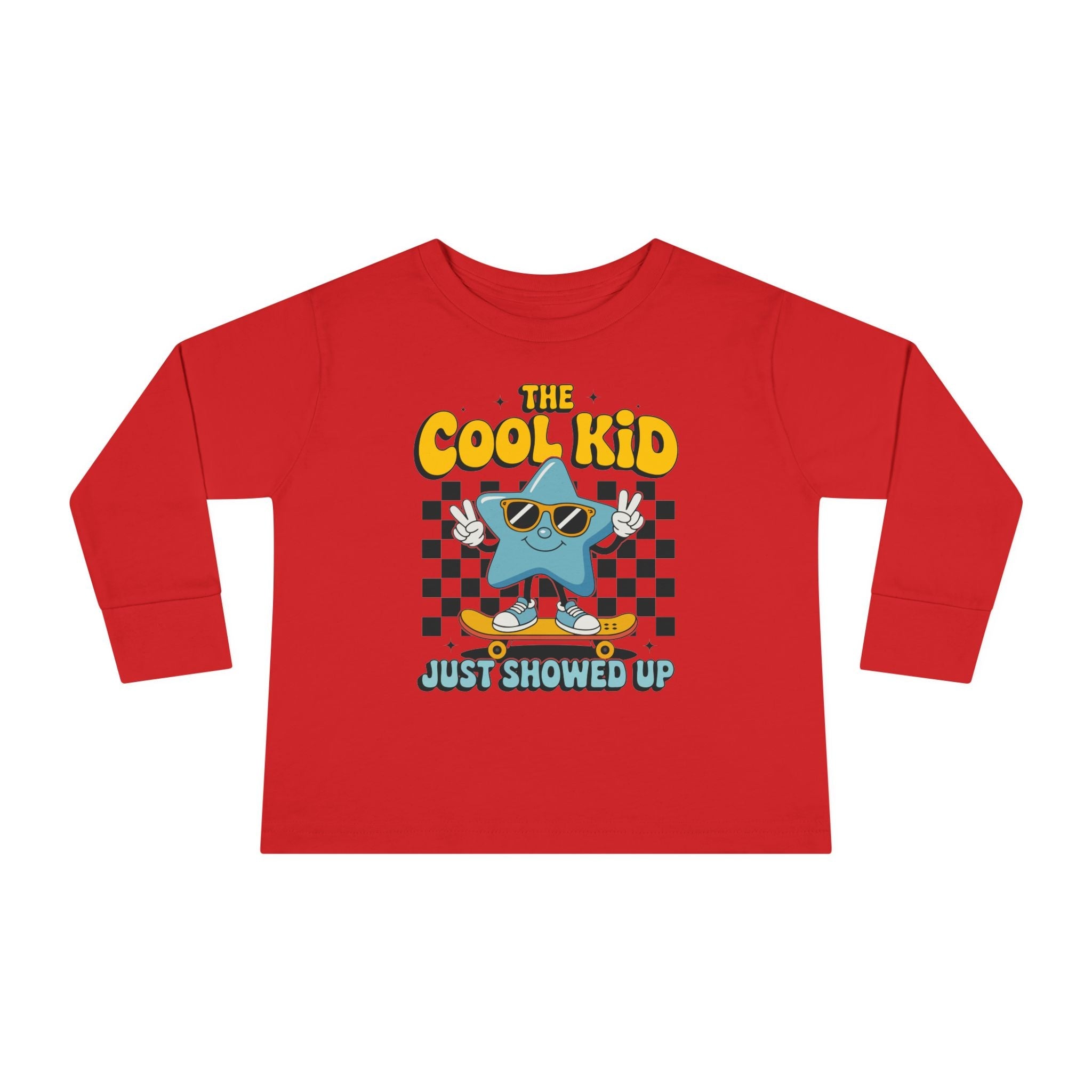 Graphic Toddler Boys Long Sleeve T-Shirt - The Cool Kid Just Showed Up | Kids clothes by atgodanddesigns