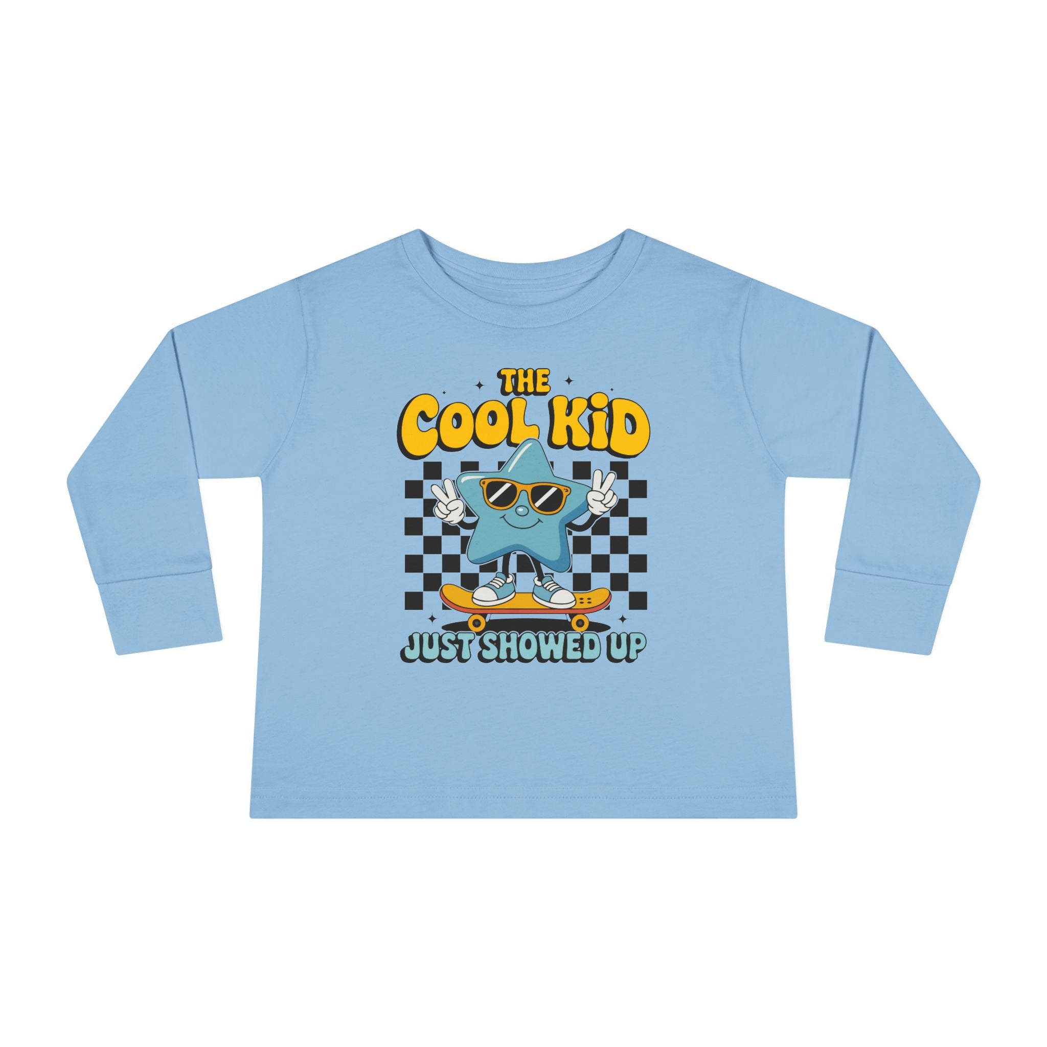 Graphic Toddler Boys Long Sleeve T-Shirt - The Cool Kid Just Showed Up | Kids clothes by atgodanddesigns