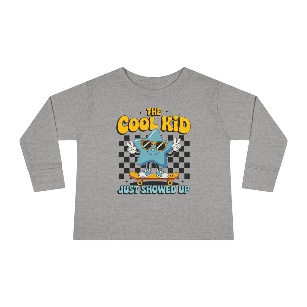 Graphic Toddler Boys Long Sleeve T-Shirt - The Cool Kid Just Showed Up | Kids clothes by atgodanddesigns