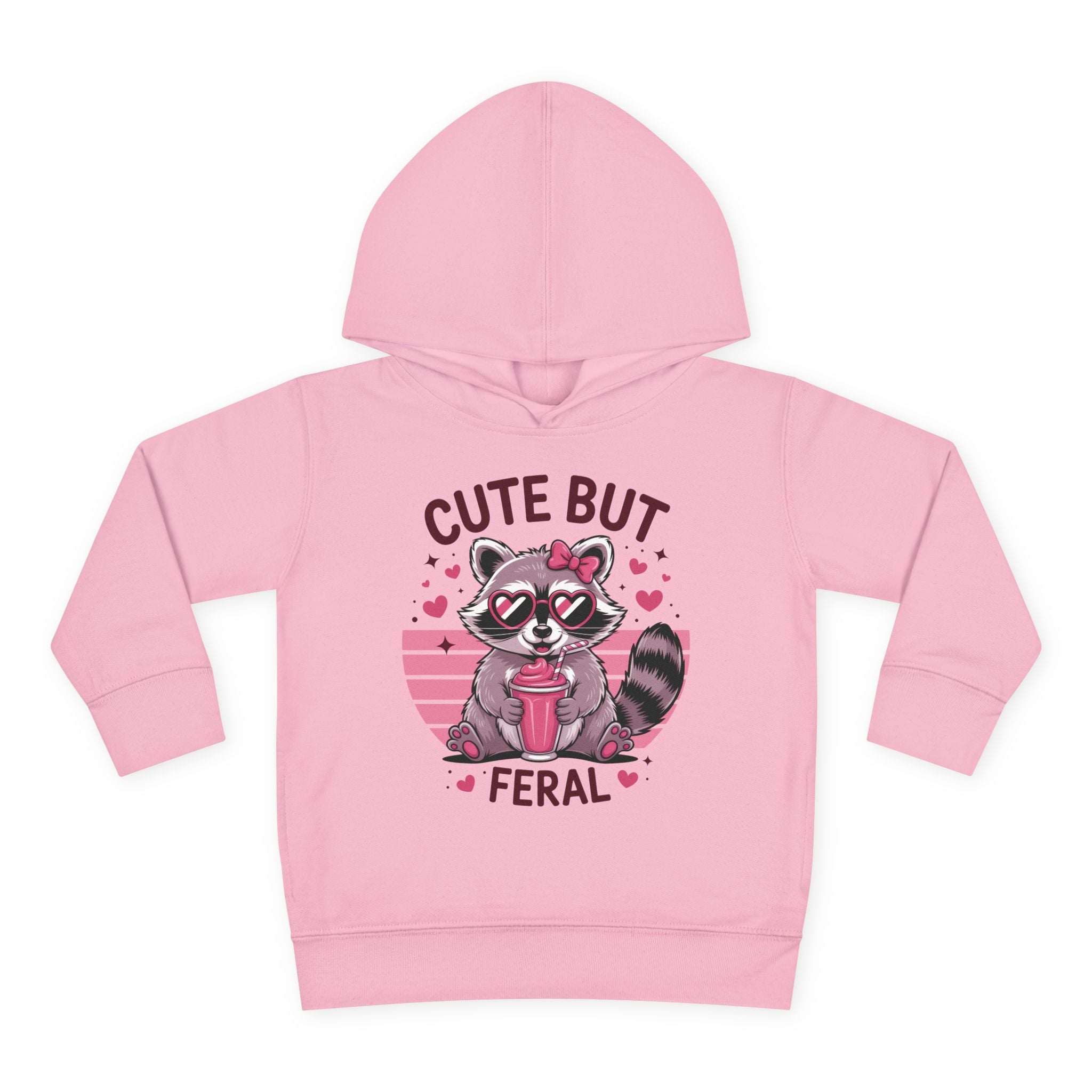 Graphic Toddler Girls Hoodie - Cute But Feral | Kids clothes by atgodanddesigns