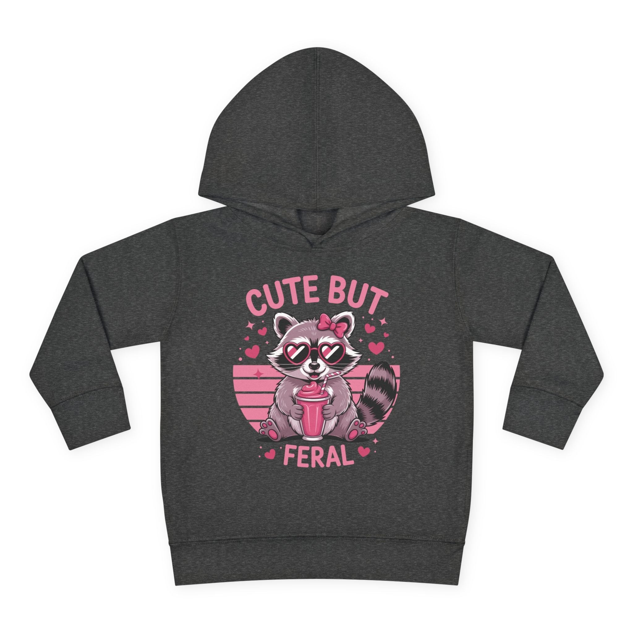 Graphic Toddler Girls Hoodie - Cute But Feral | Kids clothes by atgodanddesigns