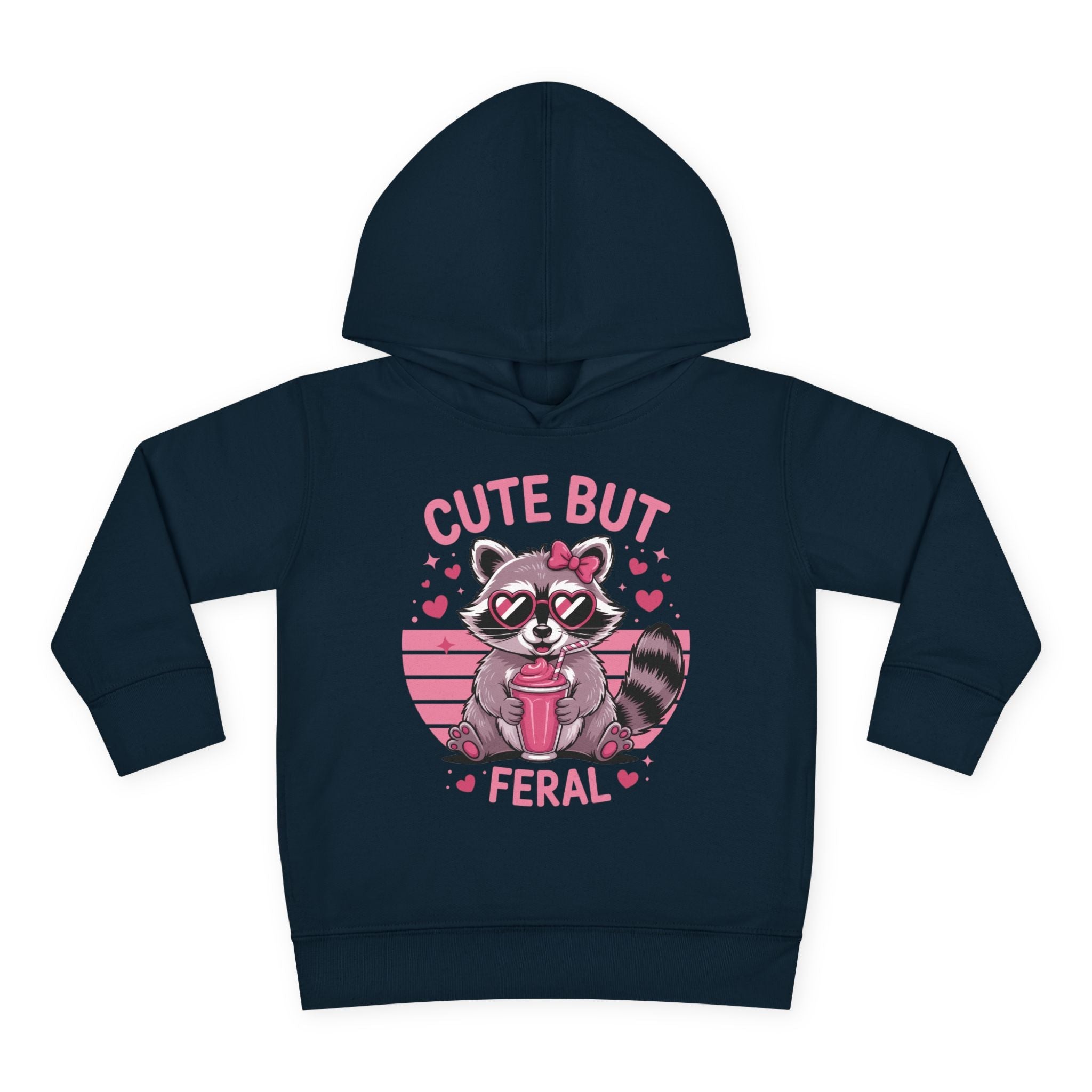 Graphic Toddler Girls Hoodie - Cute But Feral | Kids clothes by atgodanddesigns