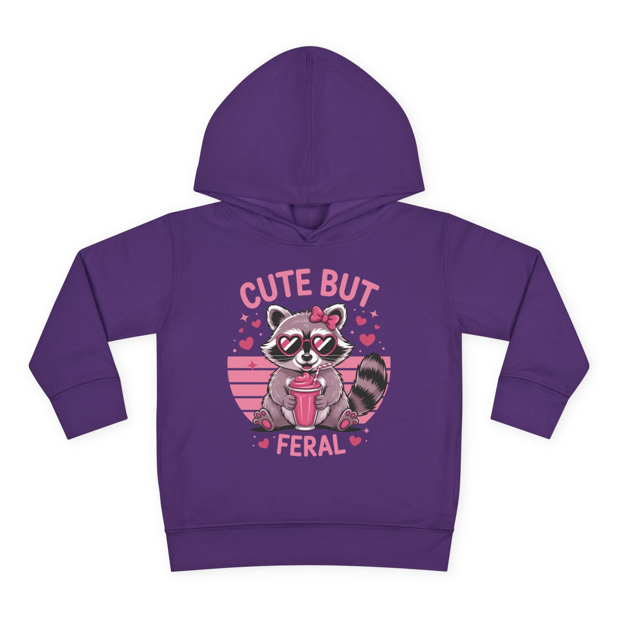 Graphic Toddler Girls Hoodie - Cute But Feral | Kids clothes by atgodanddesigns