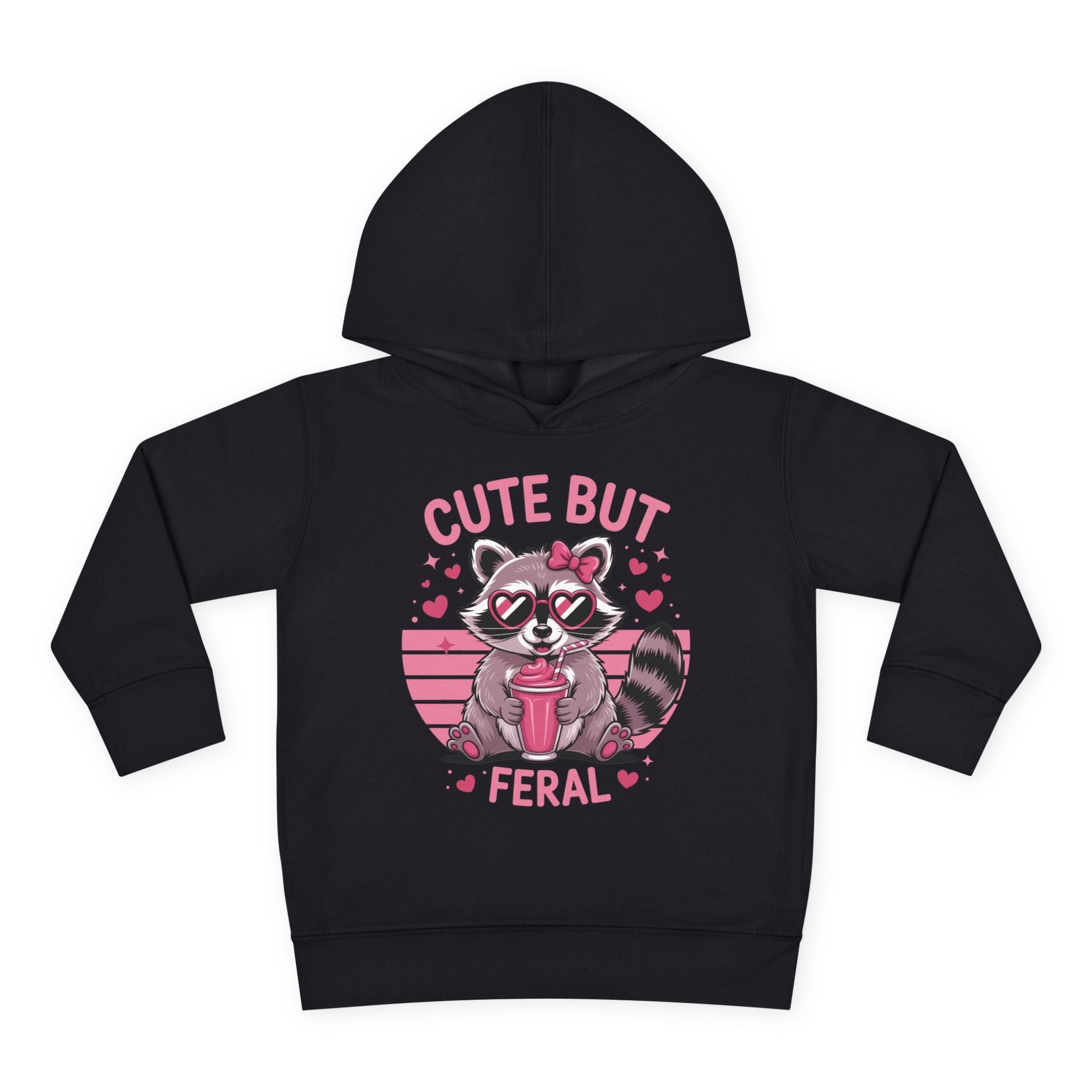 Graphic Toddler Girls Hoodie - Cute But Feral | Kids clothes by atgodanddesigns