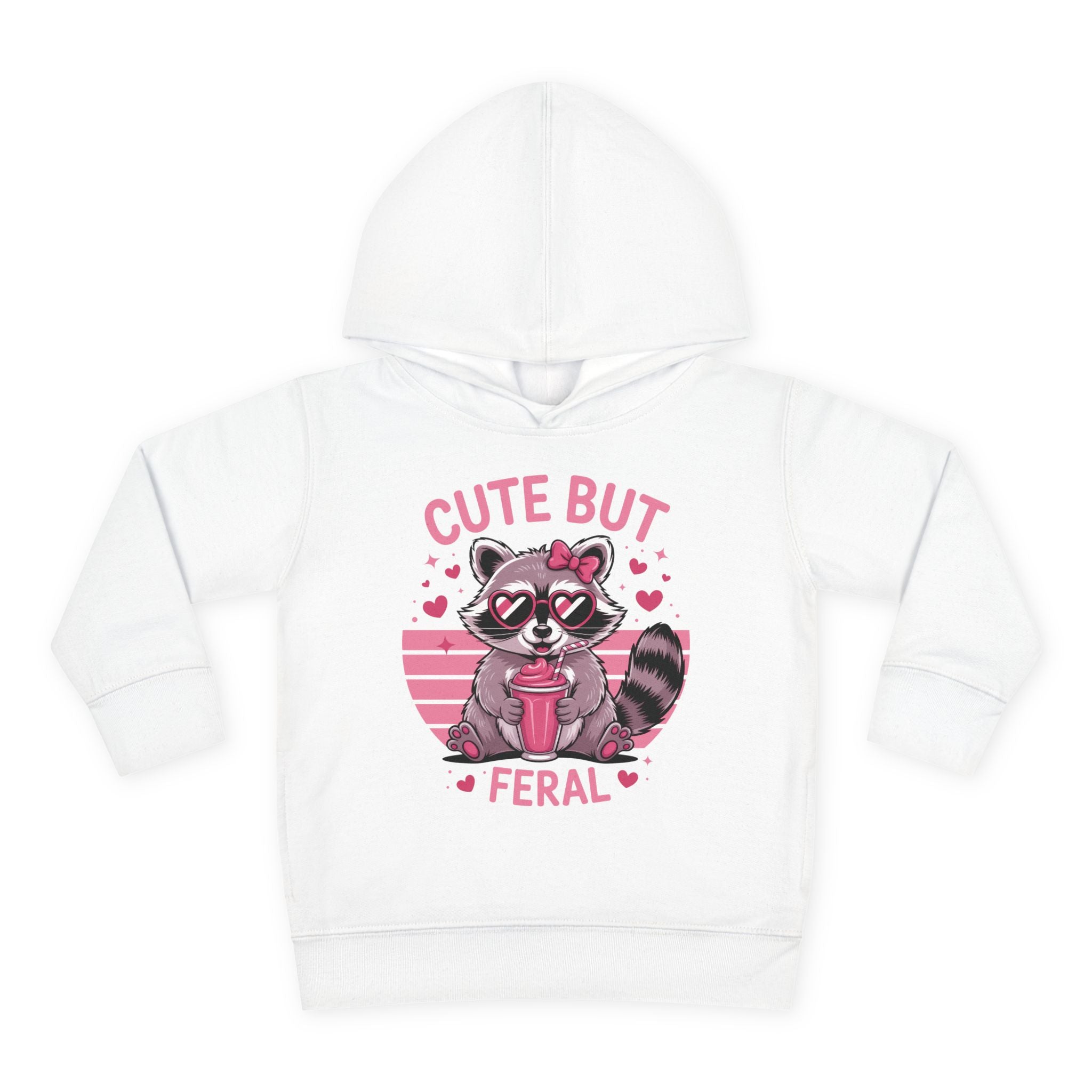 Graphic Toddler Girls Hoodie - Cute But Feral | Kids clothes by atgodanddesigns