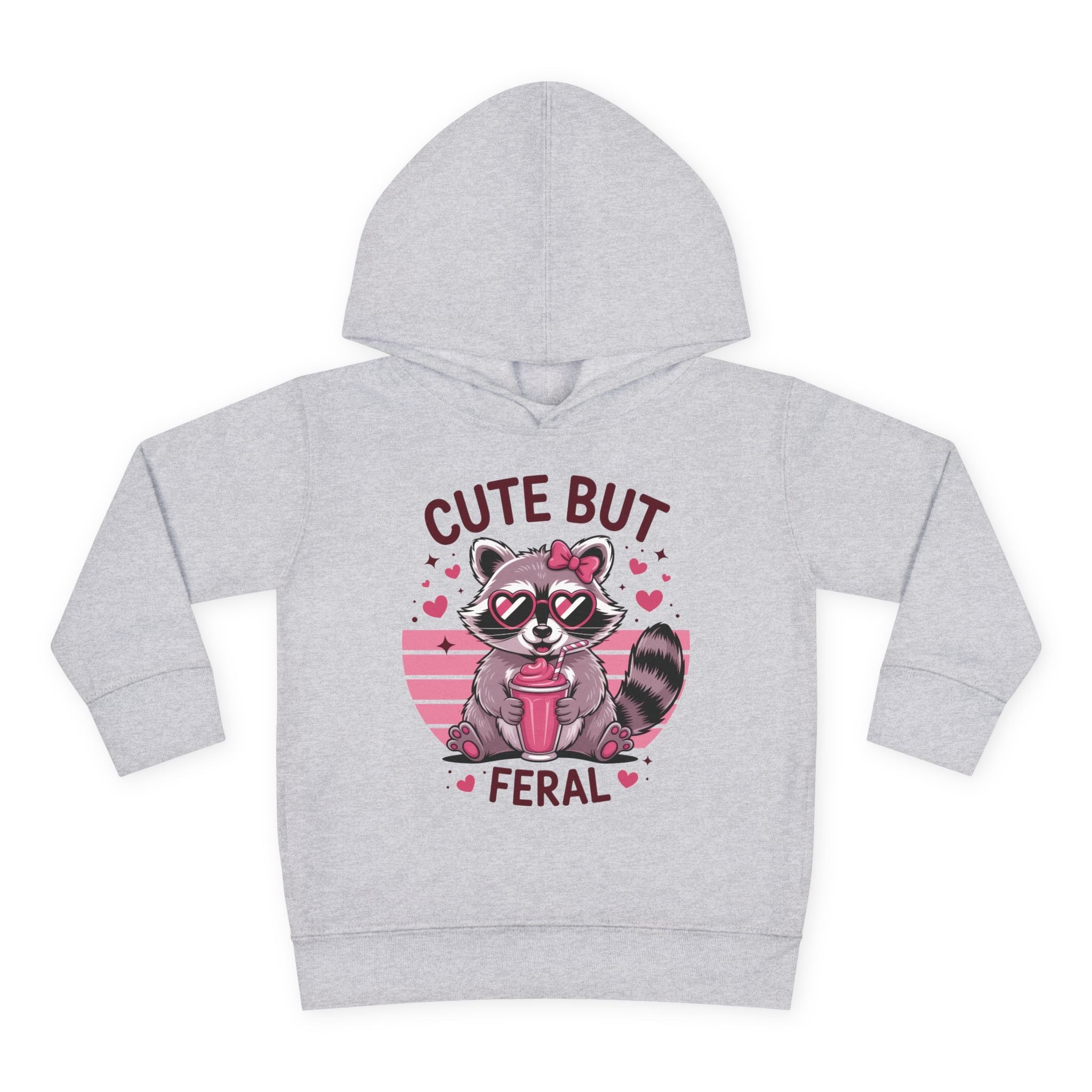 Graphic Toddler Girls Hoodie - Cute But Feral | Kids clothes by atgodanddesigns