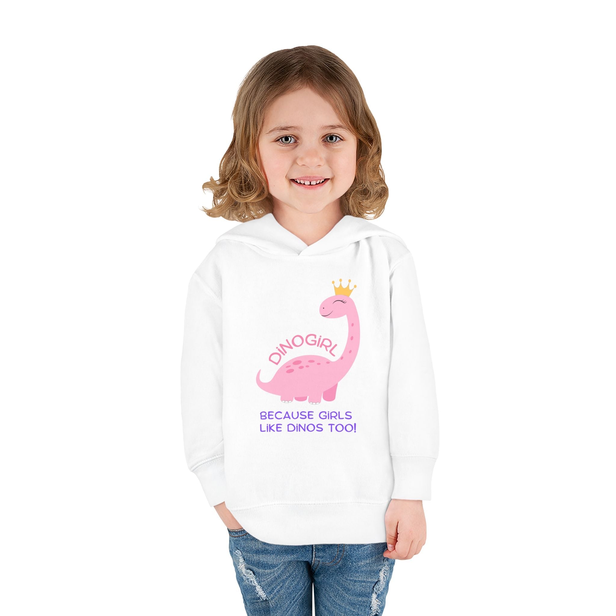 Graphic Toddler Girls Hoodie - DINOGIRL Because Girls Like Dinos Too! | Kids clothes by atgodanddesigns