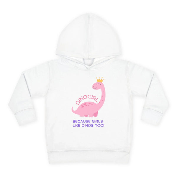 Graphic Toddler Girls Hoodie - DINOGIRL Because Girls Like Dinos Too! | Kids clothes by atgodanddesigns