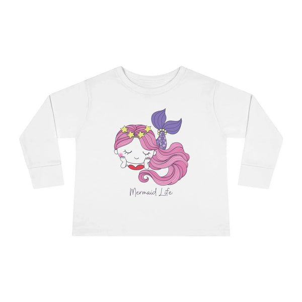 Graphic Toddler Girls Long Sleeve T-Shirt - Mermaid Life | Kids clothes by atgodanddesigns