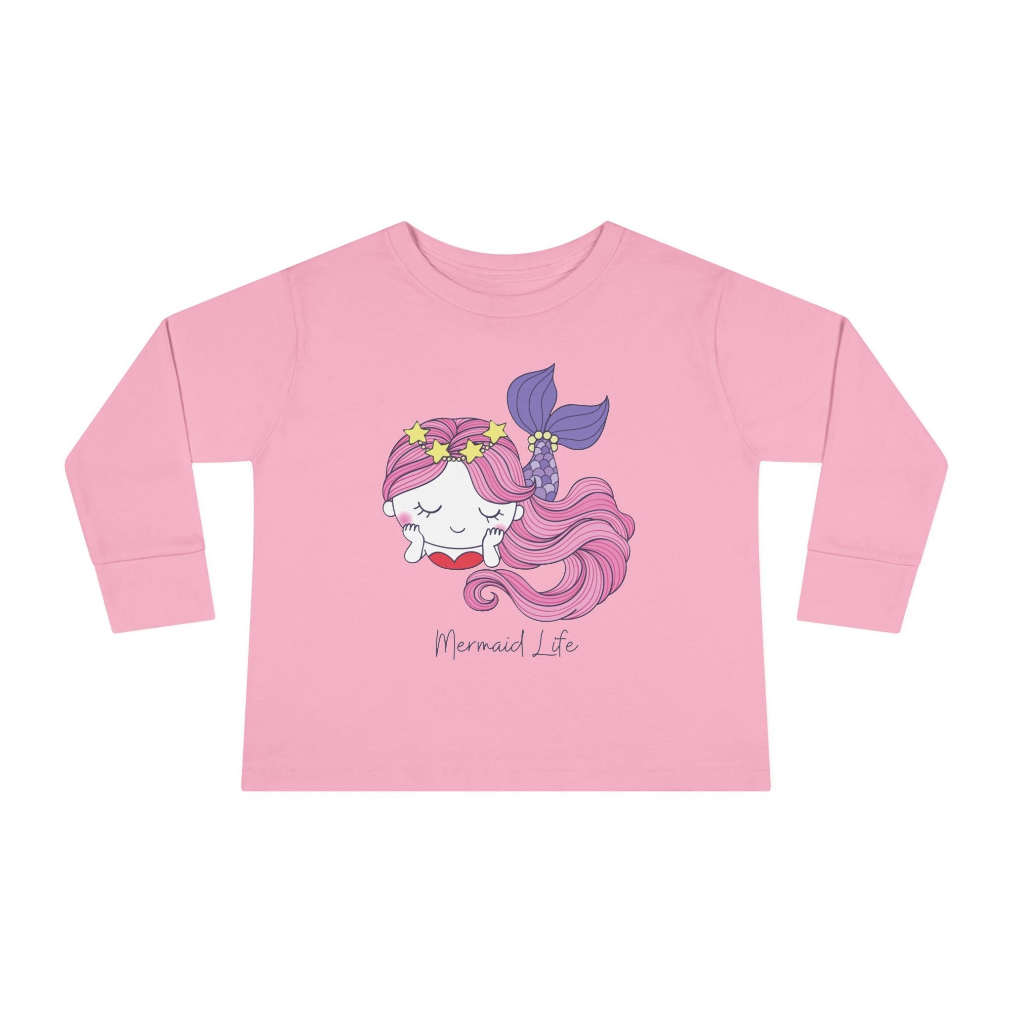 Graphic Toddler Girls Long Sleeve T-Shirt - Mermaid Life | Kids clothes by atgodanddesigns