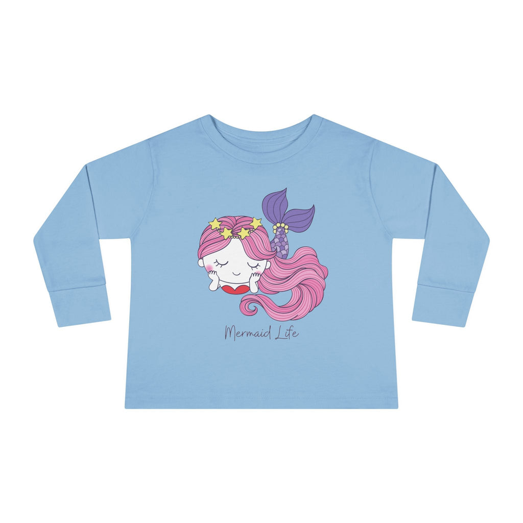 Graphic Toddler Girls Long Sleeve T-Shirt - Mermaid Life | Kids clothes by atgodanddesigns