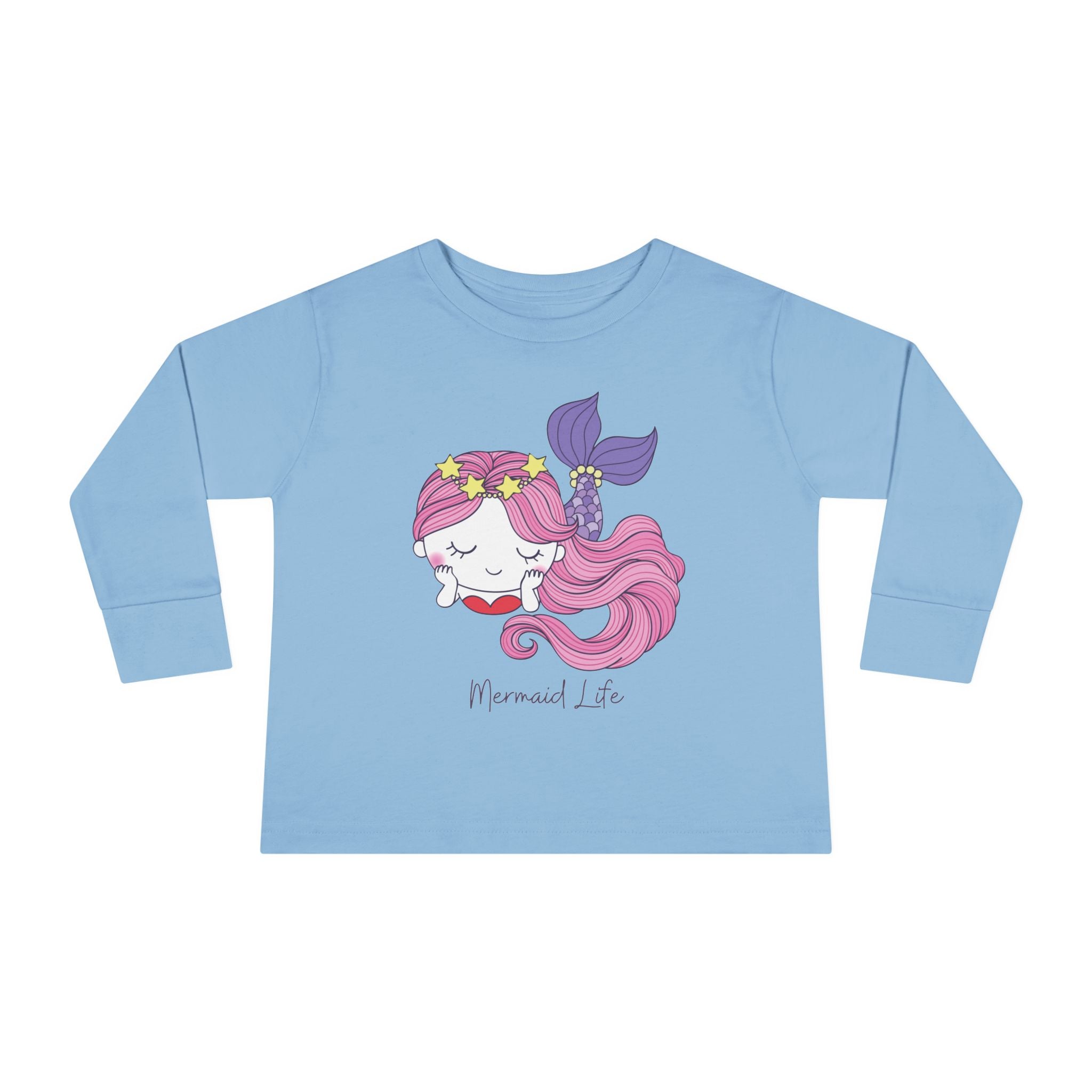 Graphic Toddler Girls Long Sleeve T-Shirt - Mermaid Life | Kids clothes by atgodanddesigns