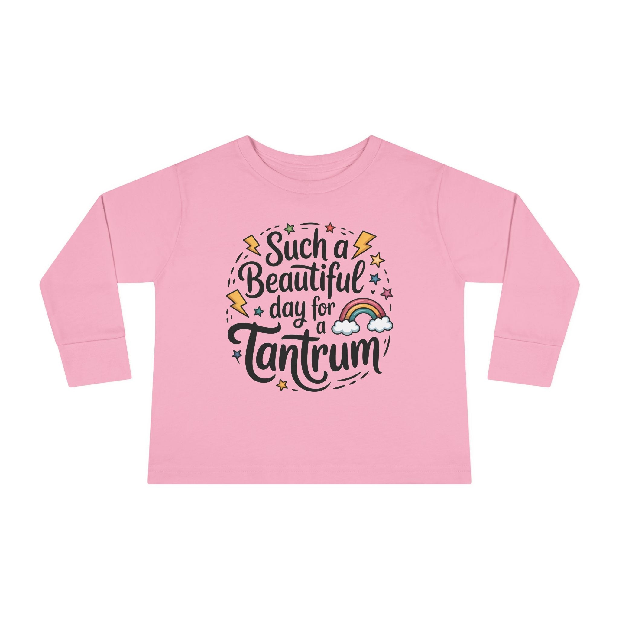 Graphic Toddler Girls Long Sleeve T-Shirt - Such A Beautiful Day For A Tantrum | Kids clothes by atgodanddesigns