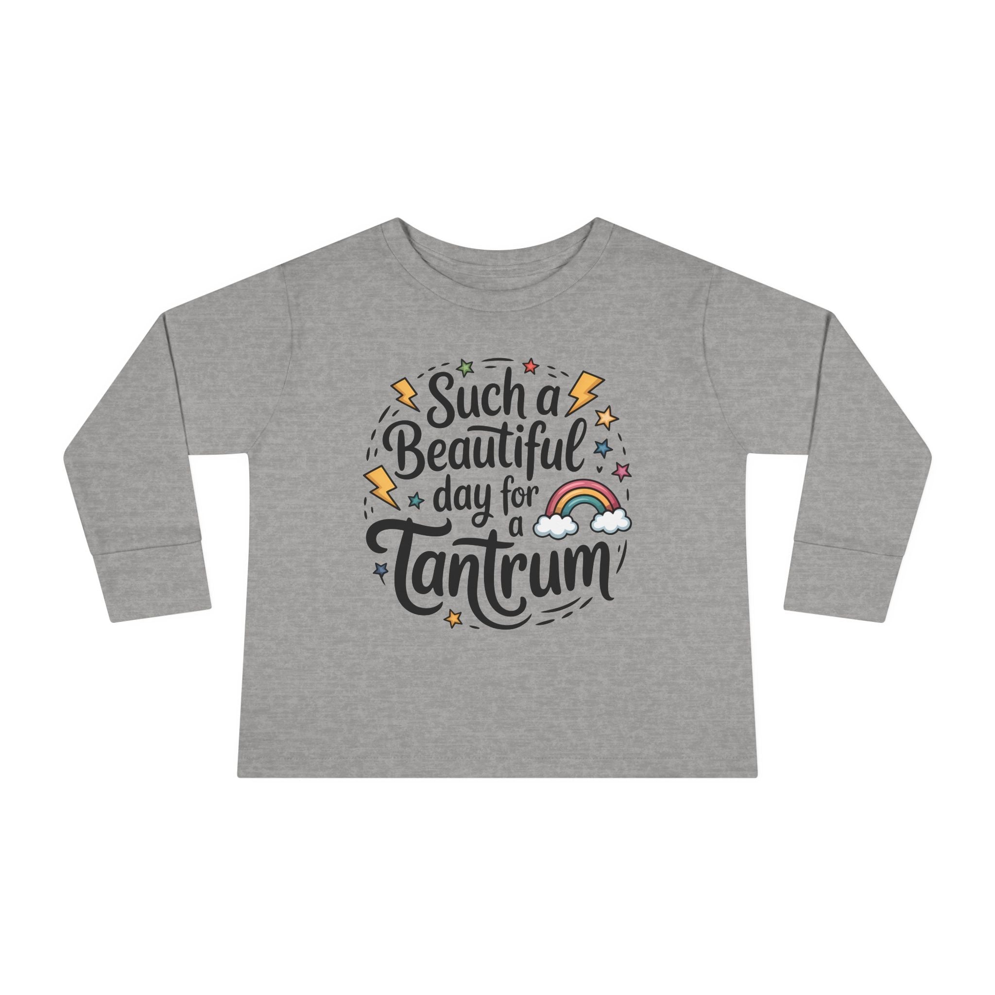 Graphic Toddler Girls Long Sleeve T-Shirt - Such A Beautiful Day For A Tantrum | Kids clothes by atgodanddesigns