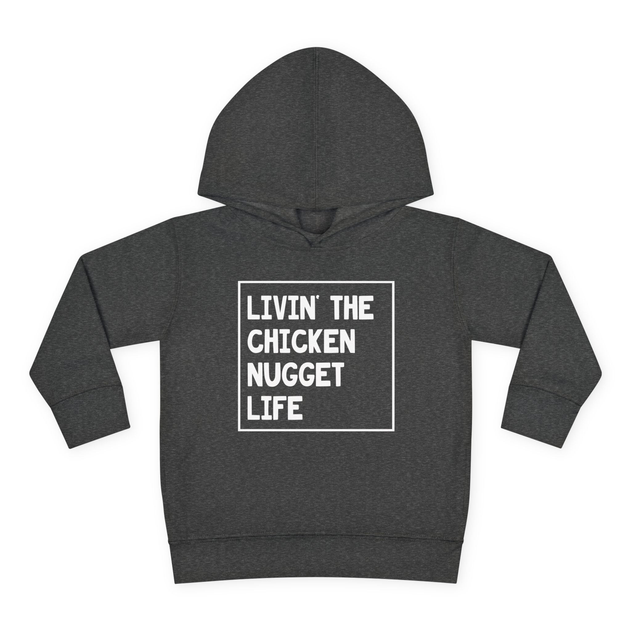 Graphic Toddler Hoodie - Livin' The Chicken Nugget Life | Kids clothes by atgodanddesigns