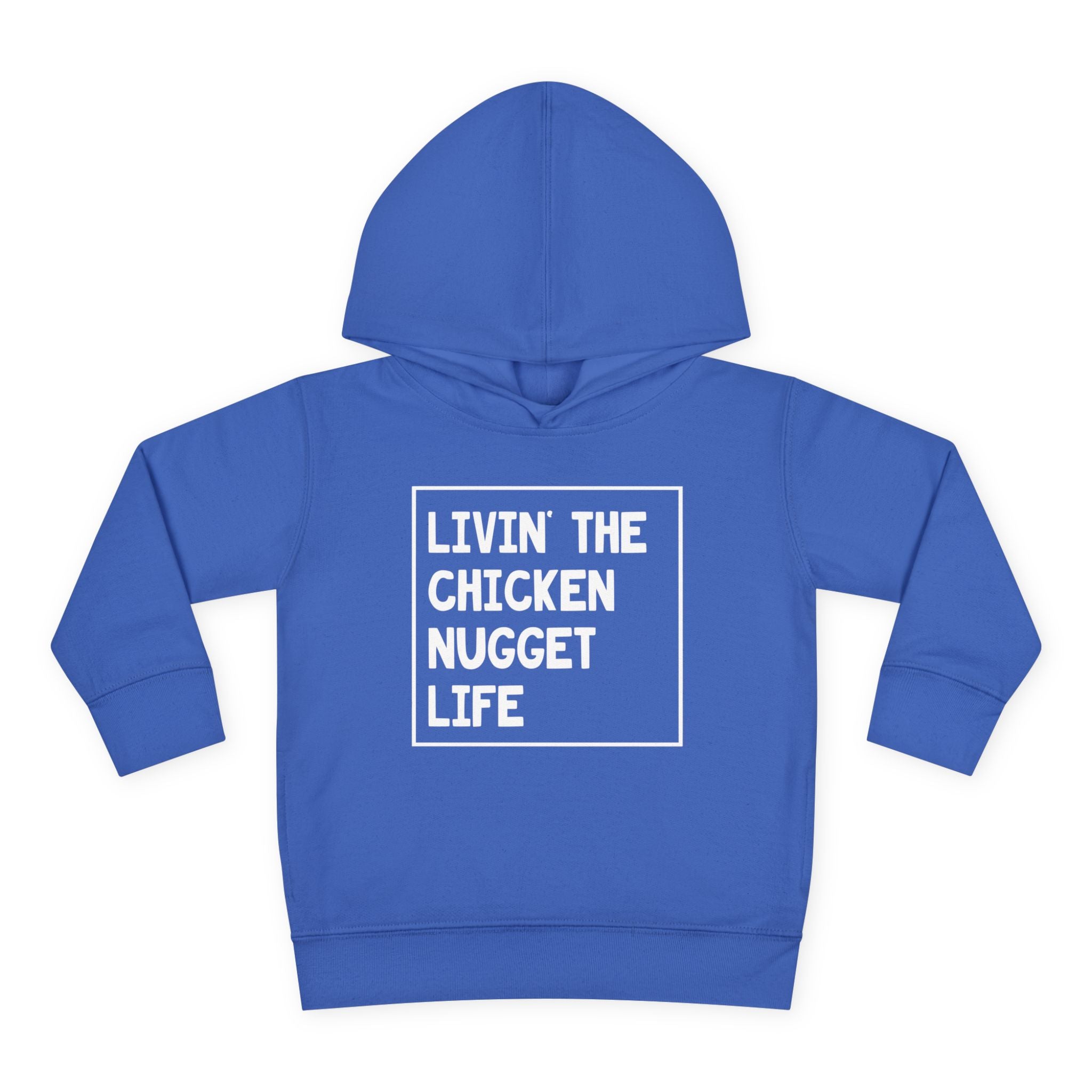Graphic Toddler Hoodie - Livin' The Chicken Nugget Life | Kids clothes by atgodanddesigns