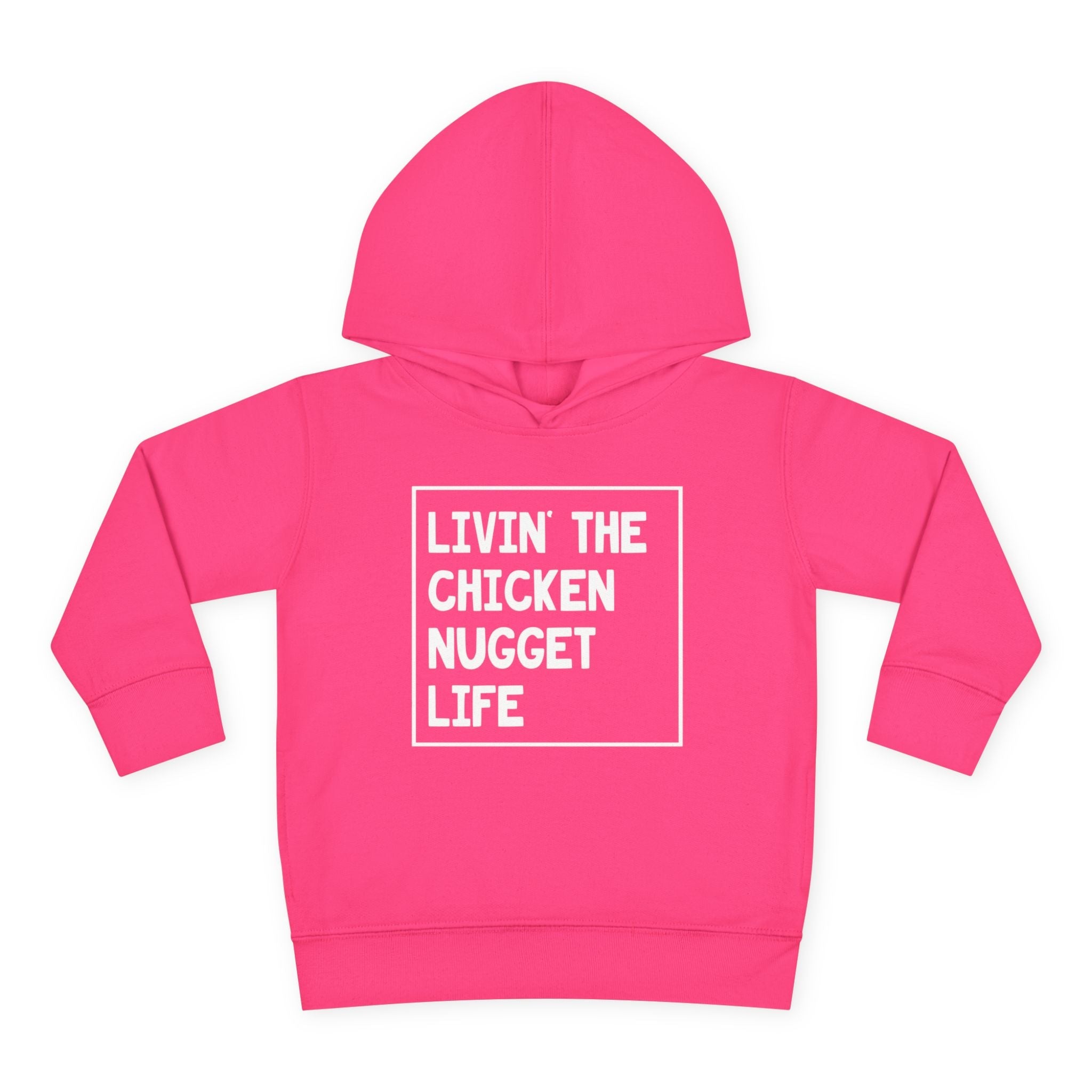 Graphic Toddler Hoodie - Livin' The Chicken Nugget Life | Kids clothes by atgodanddesigns