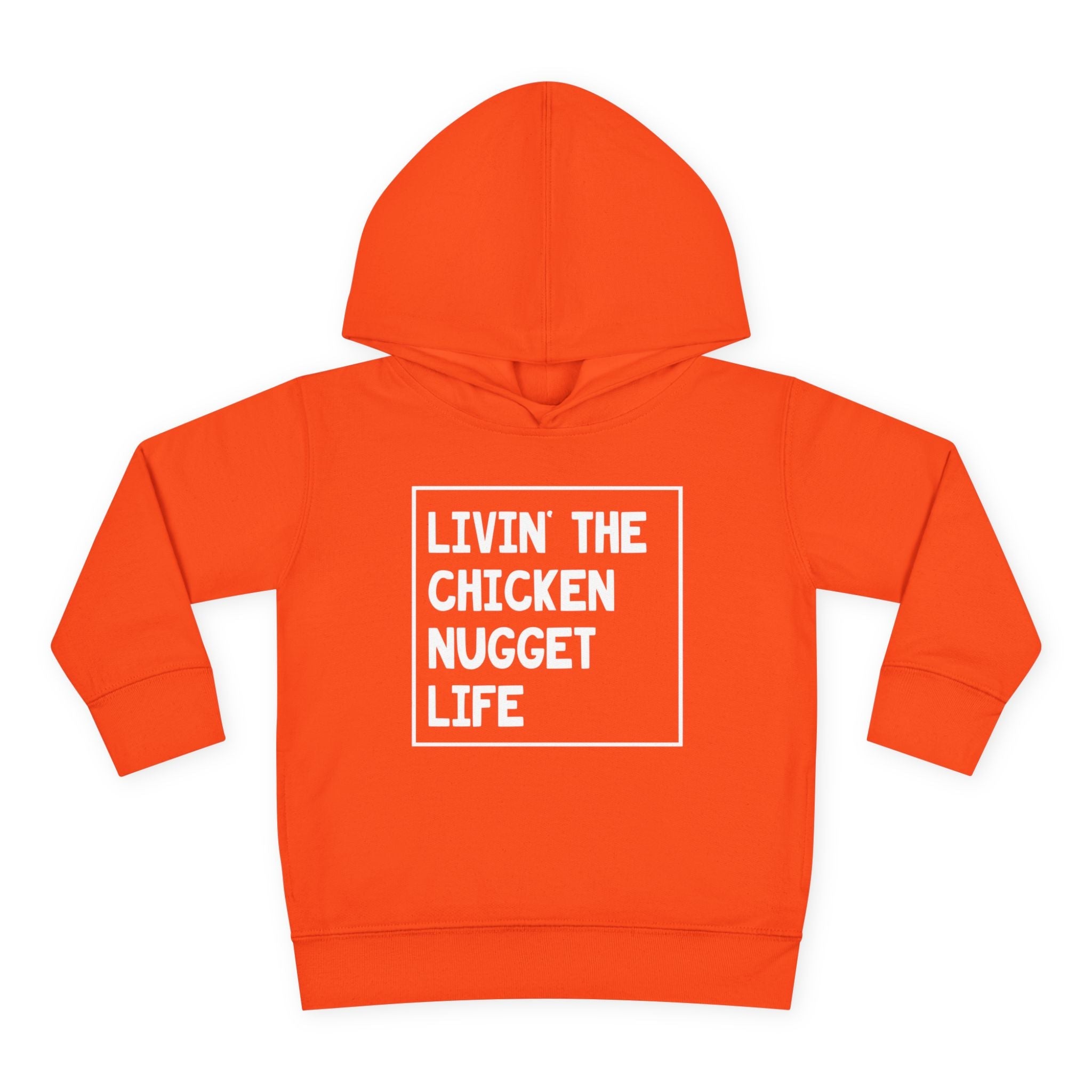 Graphic Toddler Hoodie - Livin' The Chicken Nugget Life | Kids clothes by atgodanddesigns