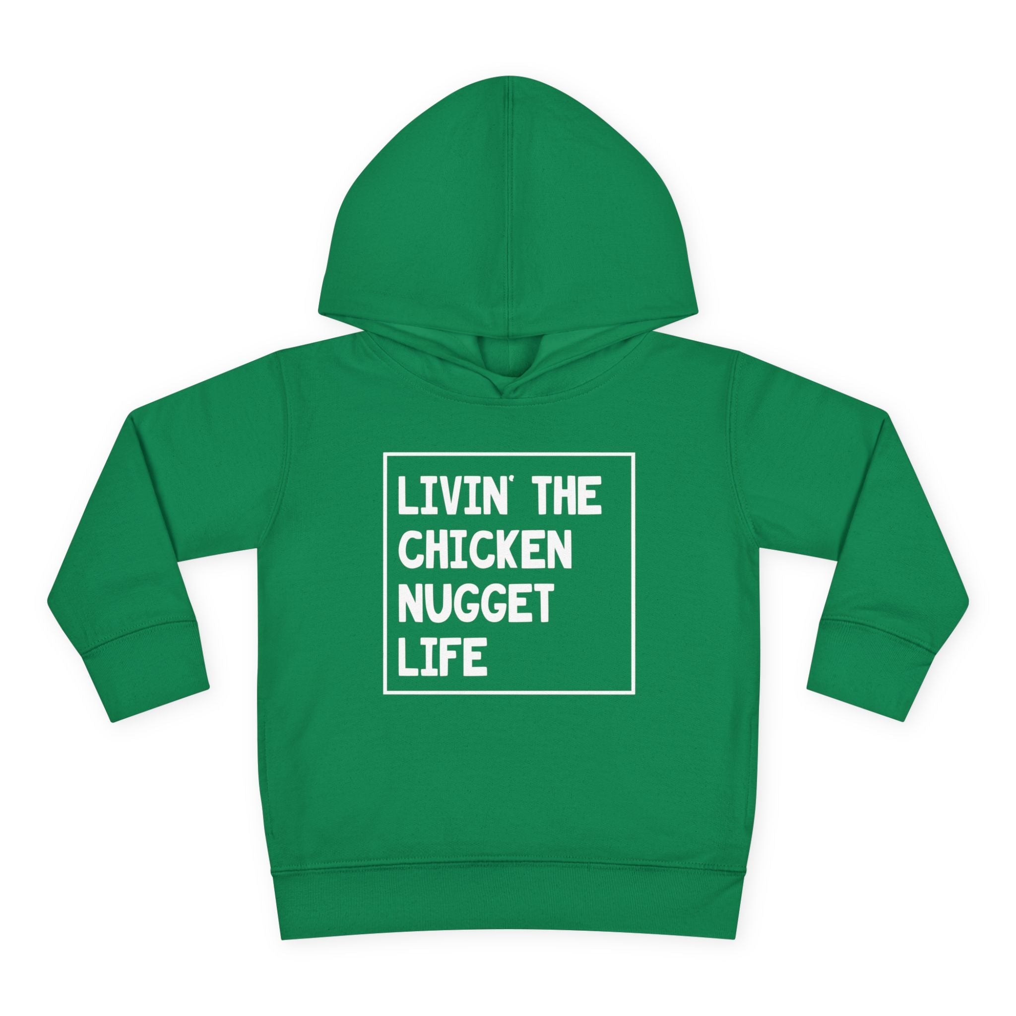 Graphic Toddler Hoodie - Livin' The Chicken Nugget Life | Kids clothes by atgodanddesigns